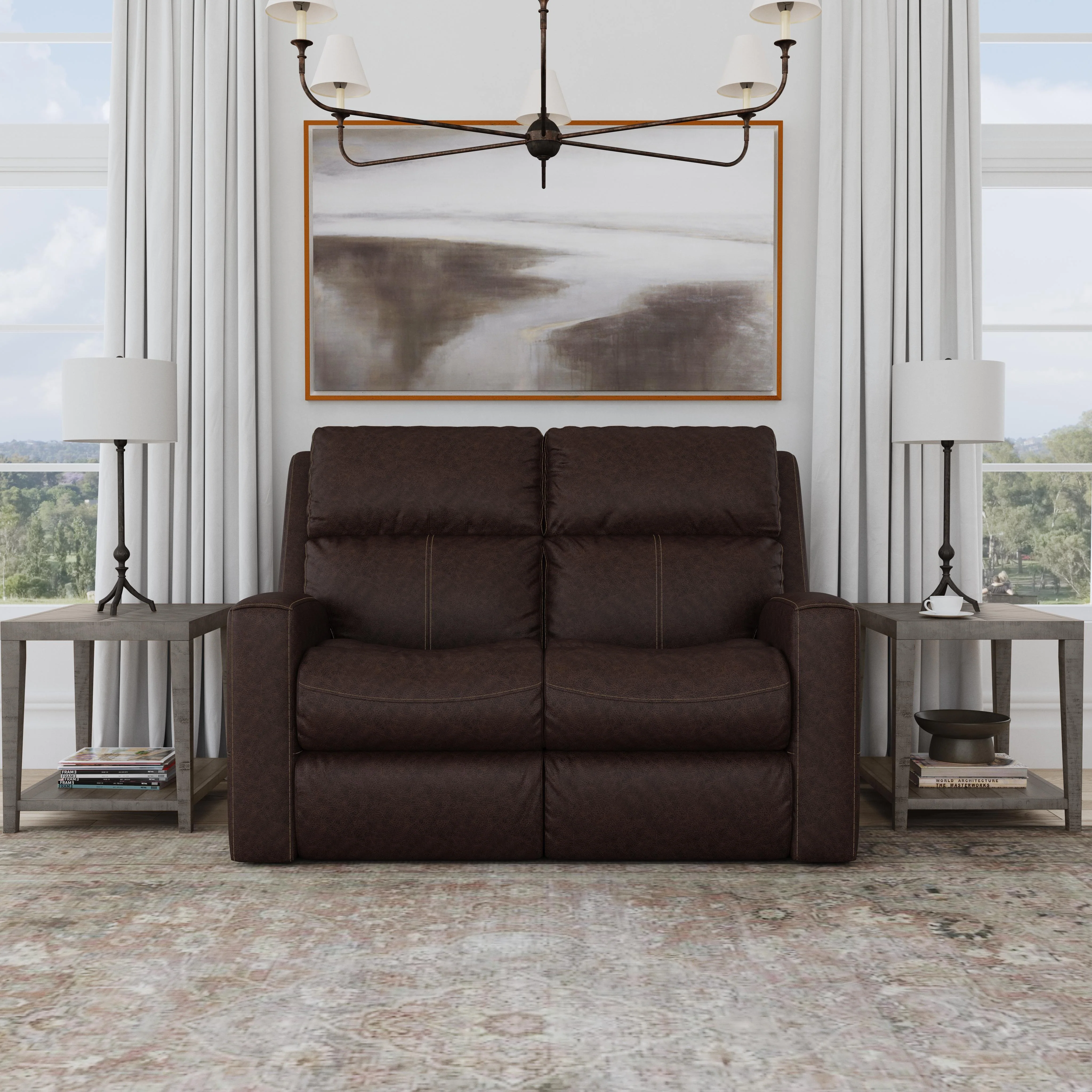 Score B3805-60L Power Reclining Loveseat with Power Headrests & Lumbar - Image 2