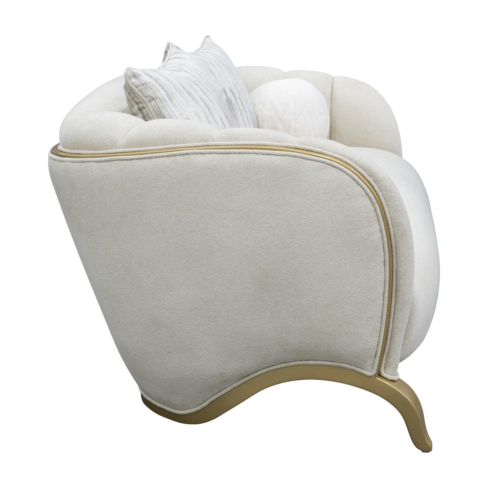Scotts Square Loveseat - Cornsilk/Light Champagne - Image 3