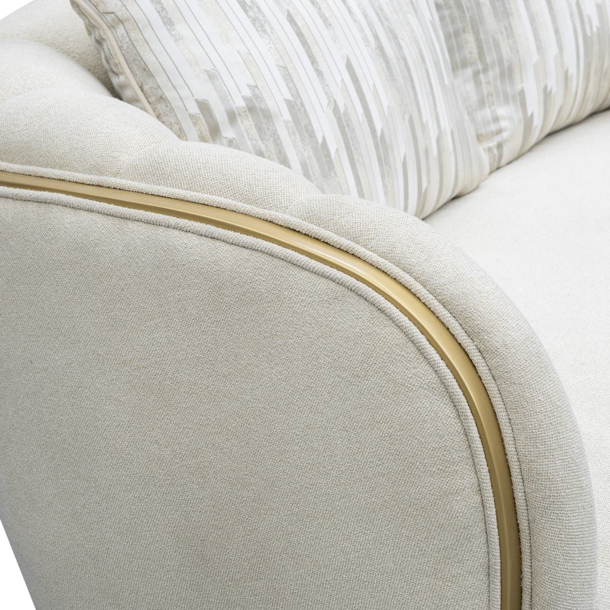 Scotts Square Loveseat - Cornsilk/Light Champagne - Image 6
