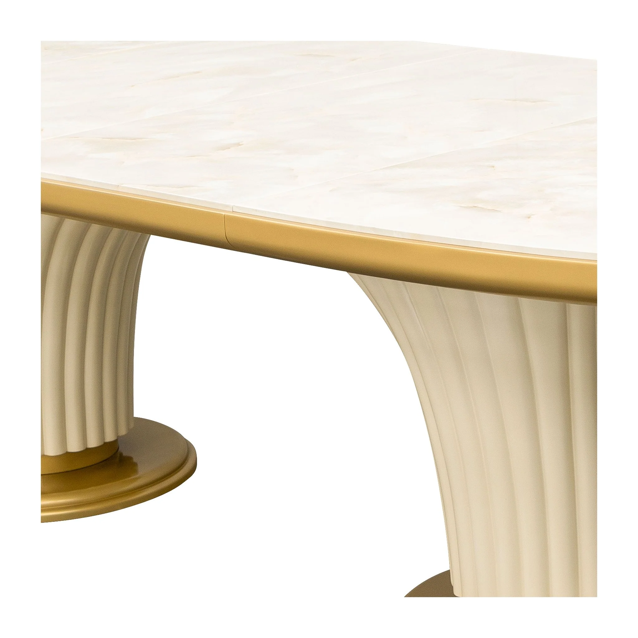 Scotts Square Oval Dining Table - Light Champagne - Image 5