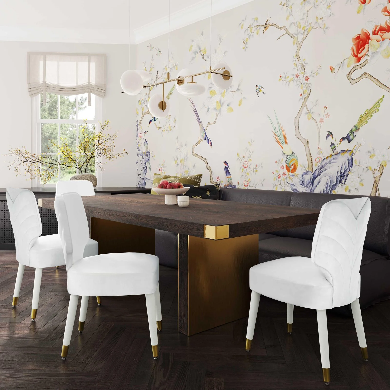 Selena Chocolate Brown Ash Dining Table - Image 2