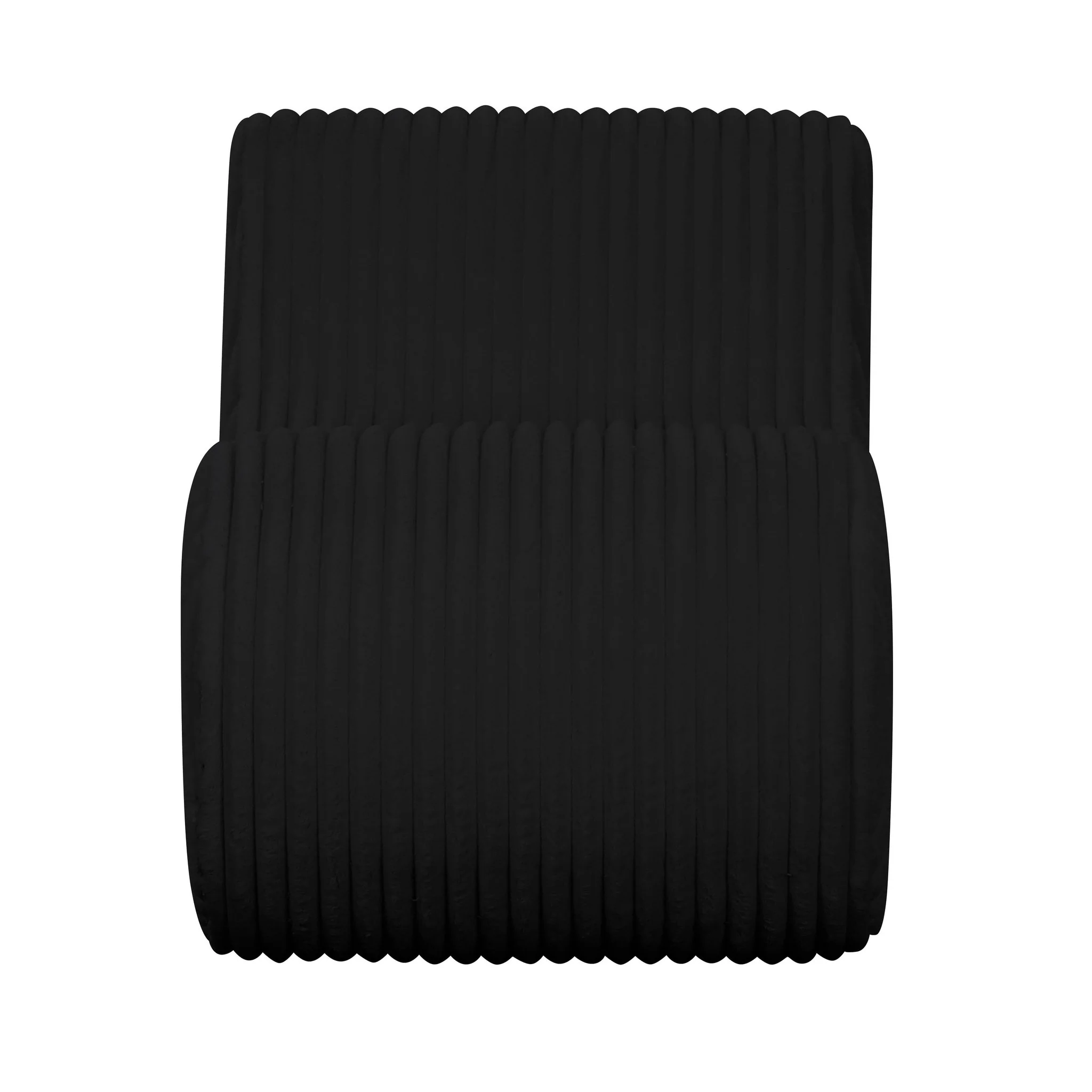 Senna Black Oversized Corduroy Accent Chair - Image 3