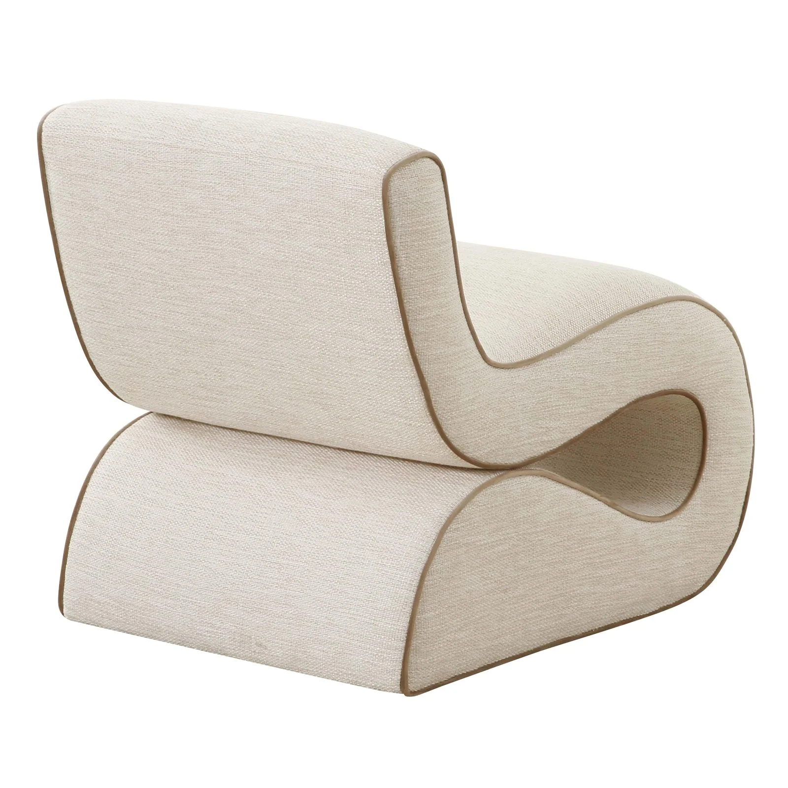 Senna Cream Basketweave Accent Chair - Image 4