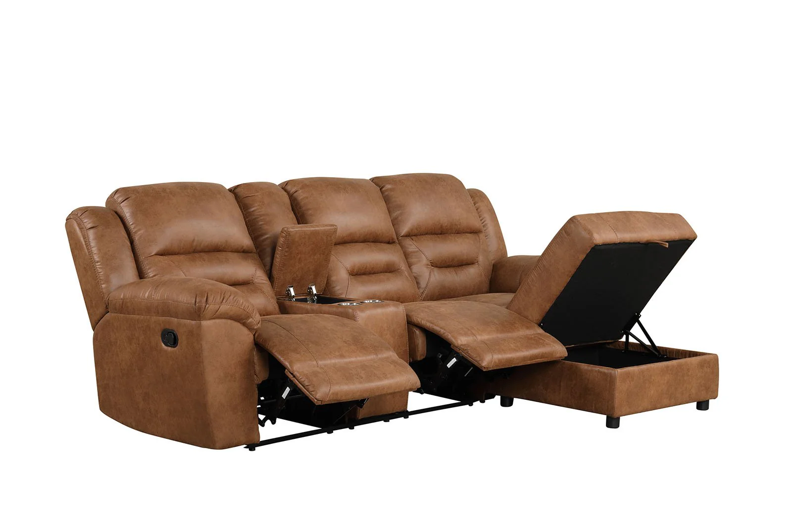 Septimus Sectional, Saddle Brown - Image 6