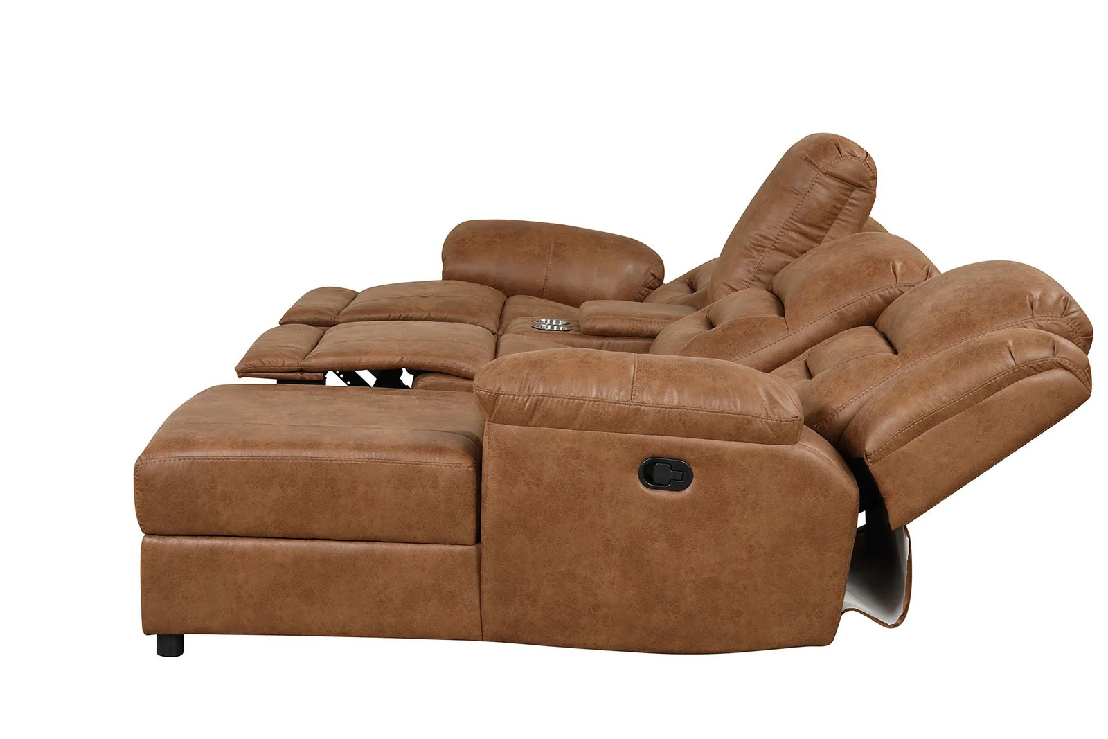 Septimus Sectional, Saddle Brown - Image 7