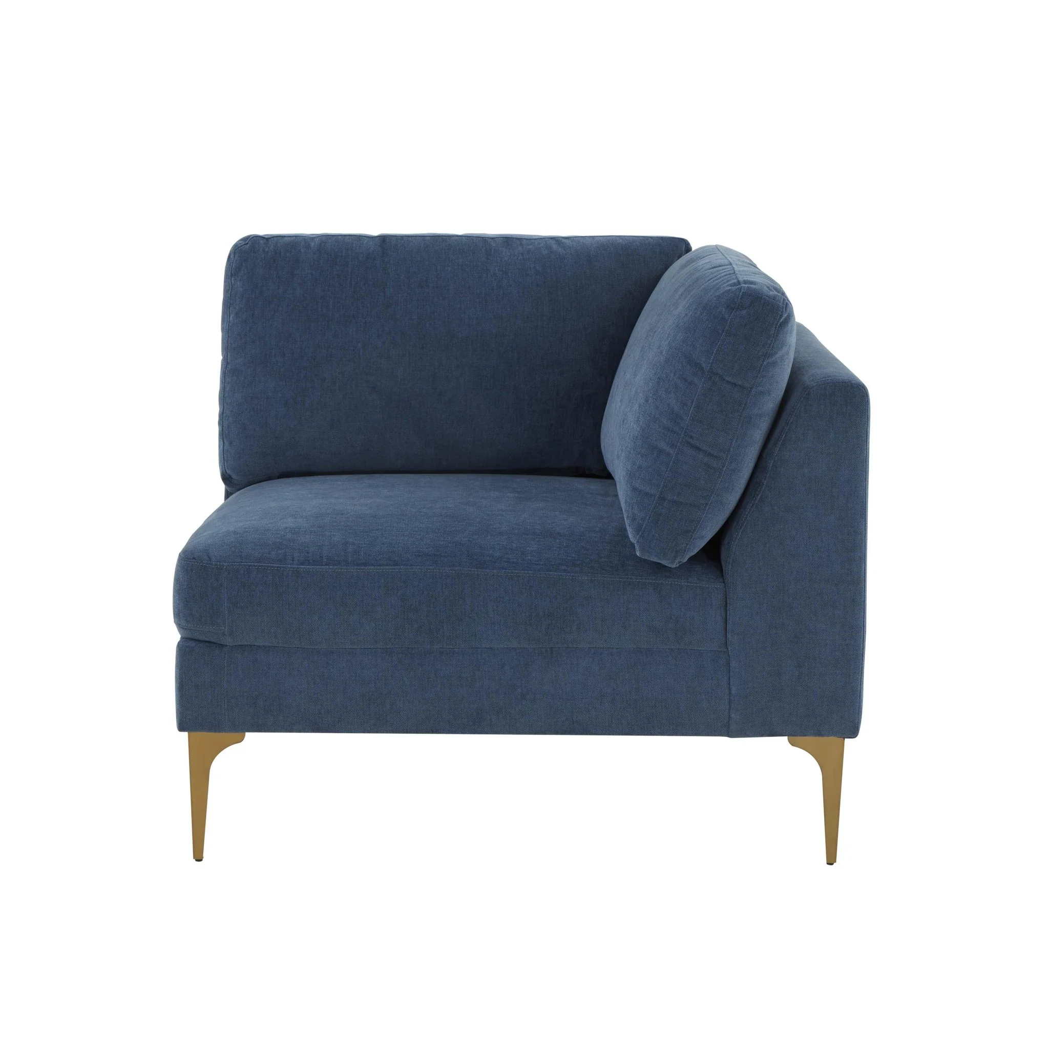 Serena Blue Velvet Corner Seat - Image 3