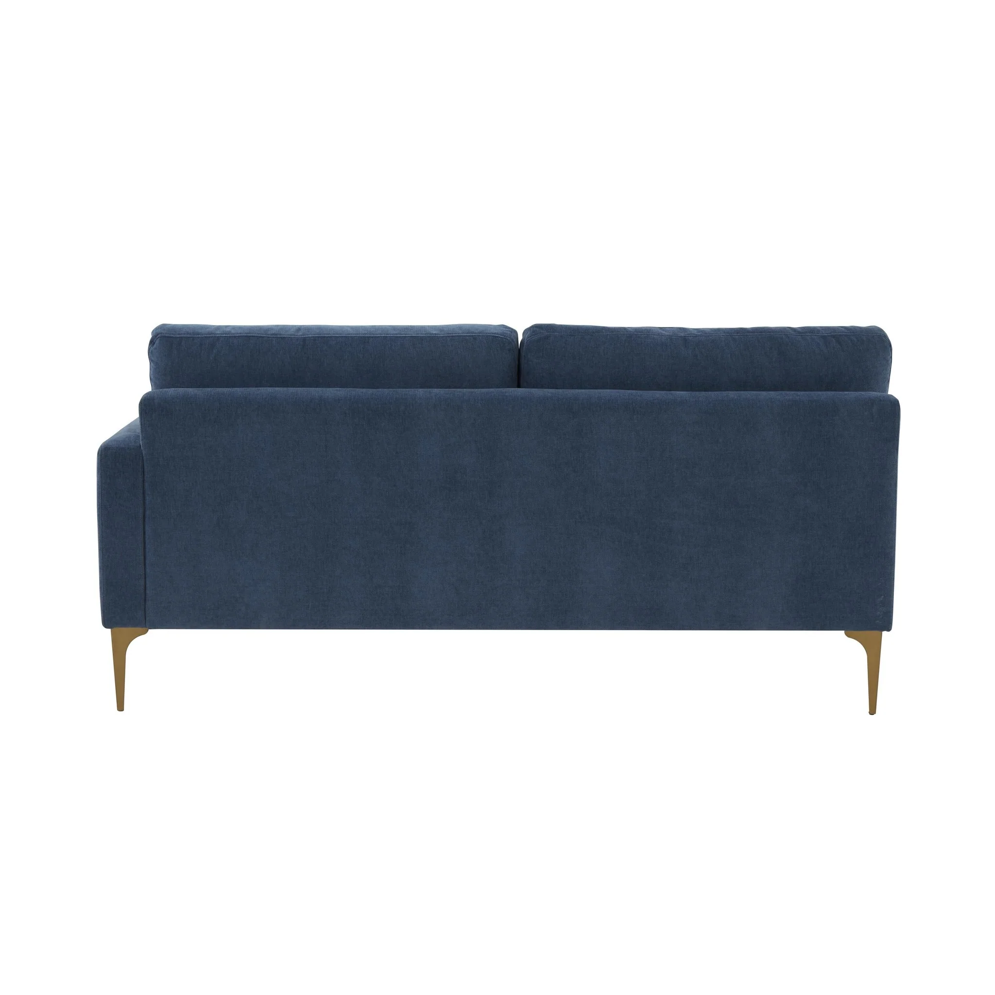 Serena Blue Velvet RAF Loveseat - Image 3