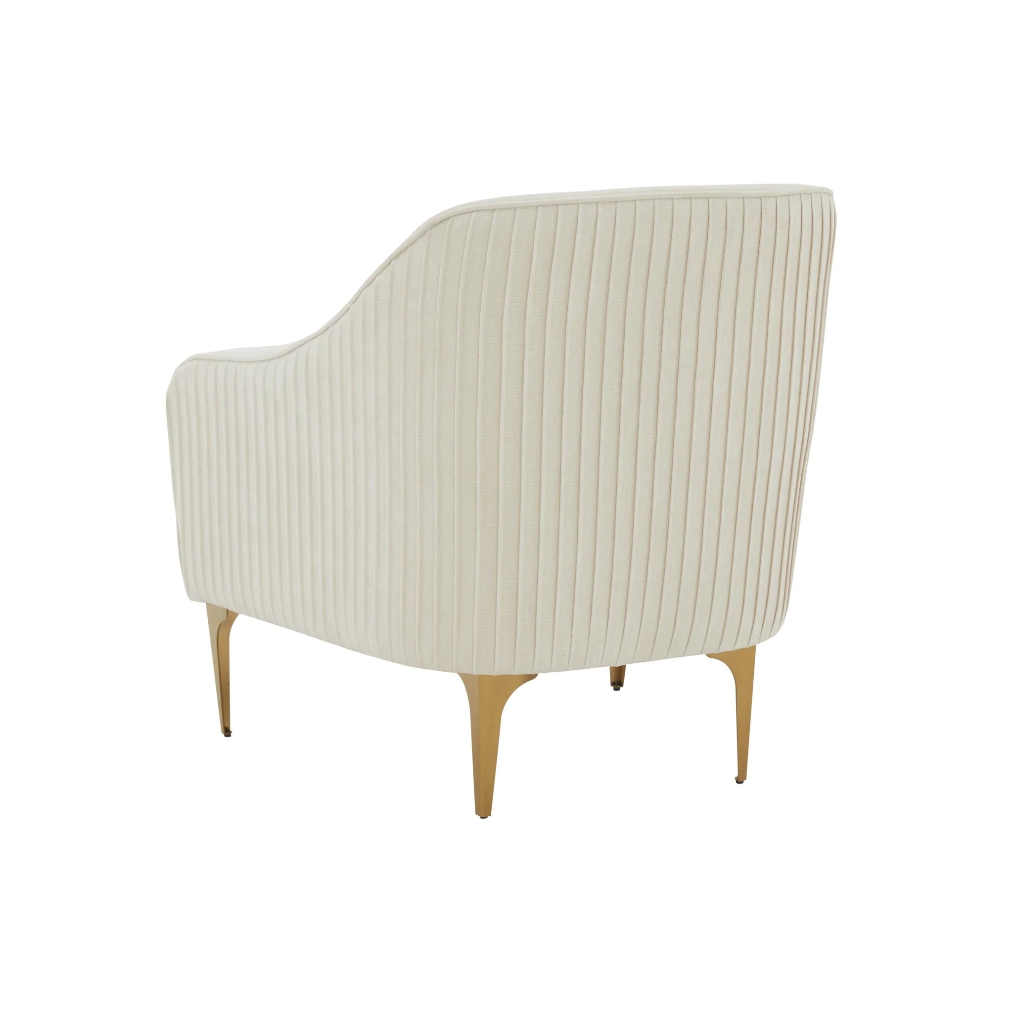 Serena Cream Velvet Accent Chair - Image 4
