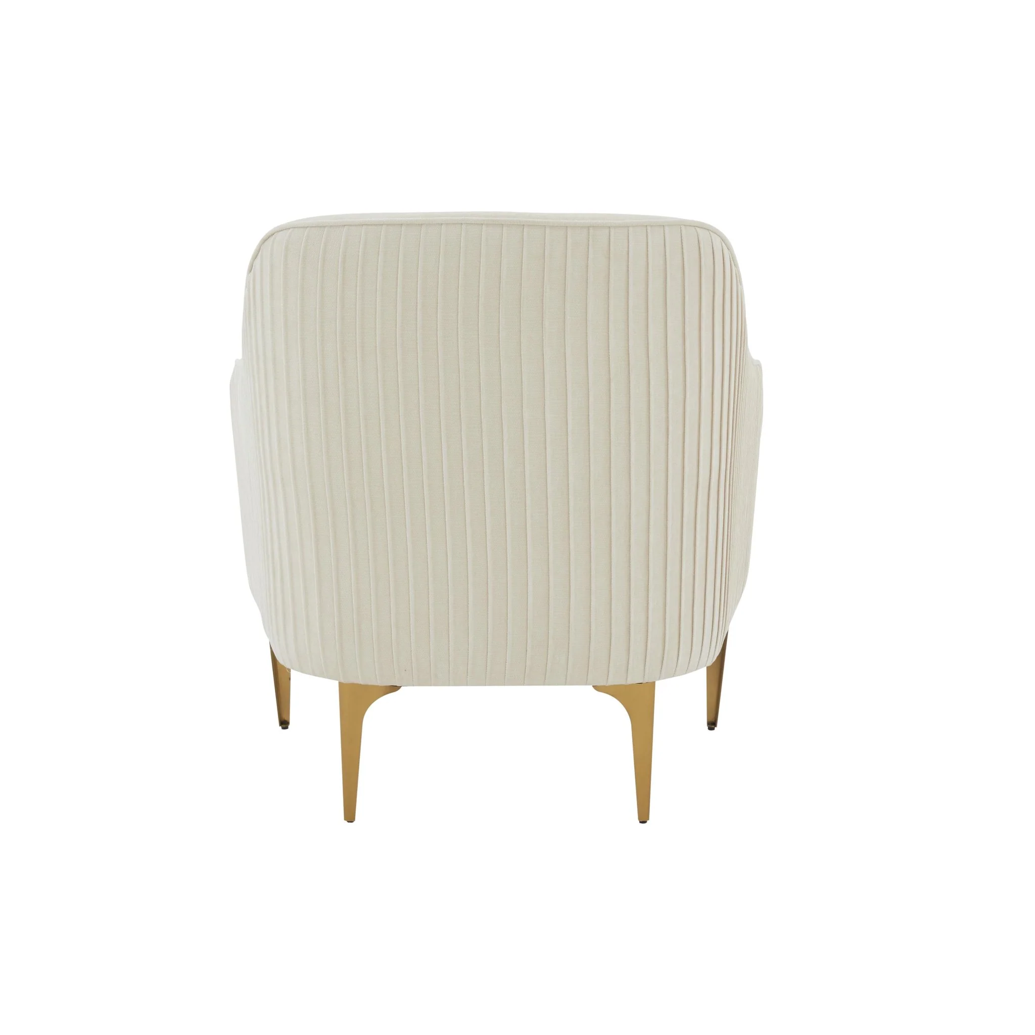 Serena Cream Velvet Accent Chair - Image 5