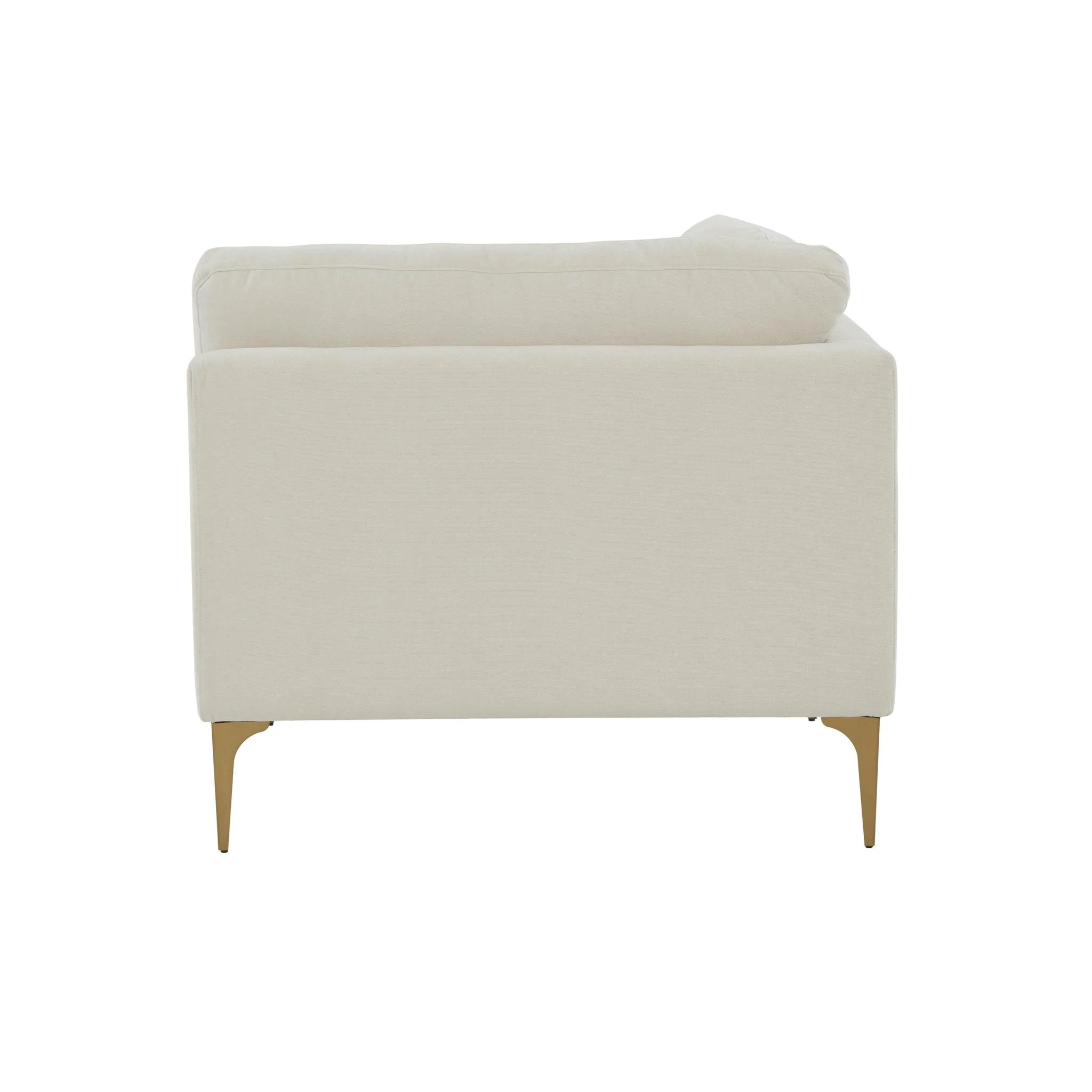 Serena Cream Velvet Corner Seat - Image 4