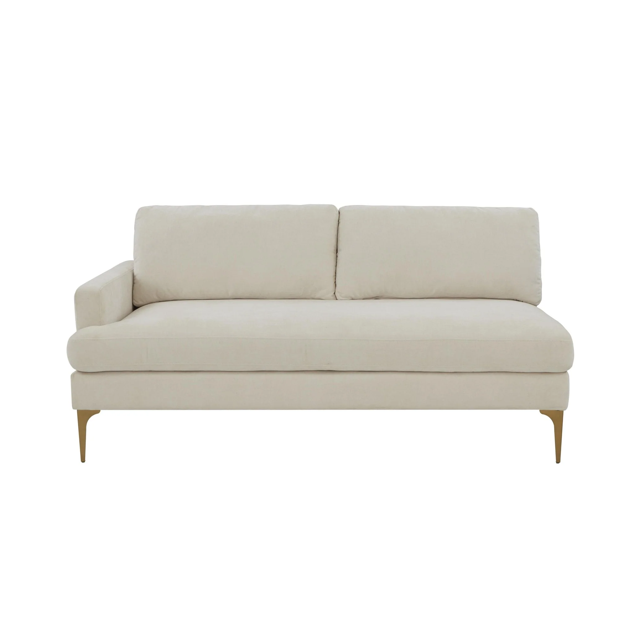 Serena Cream Velvet LAF Loveseat - Image 2