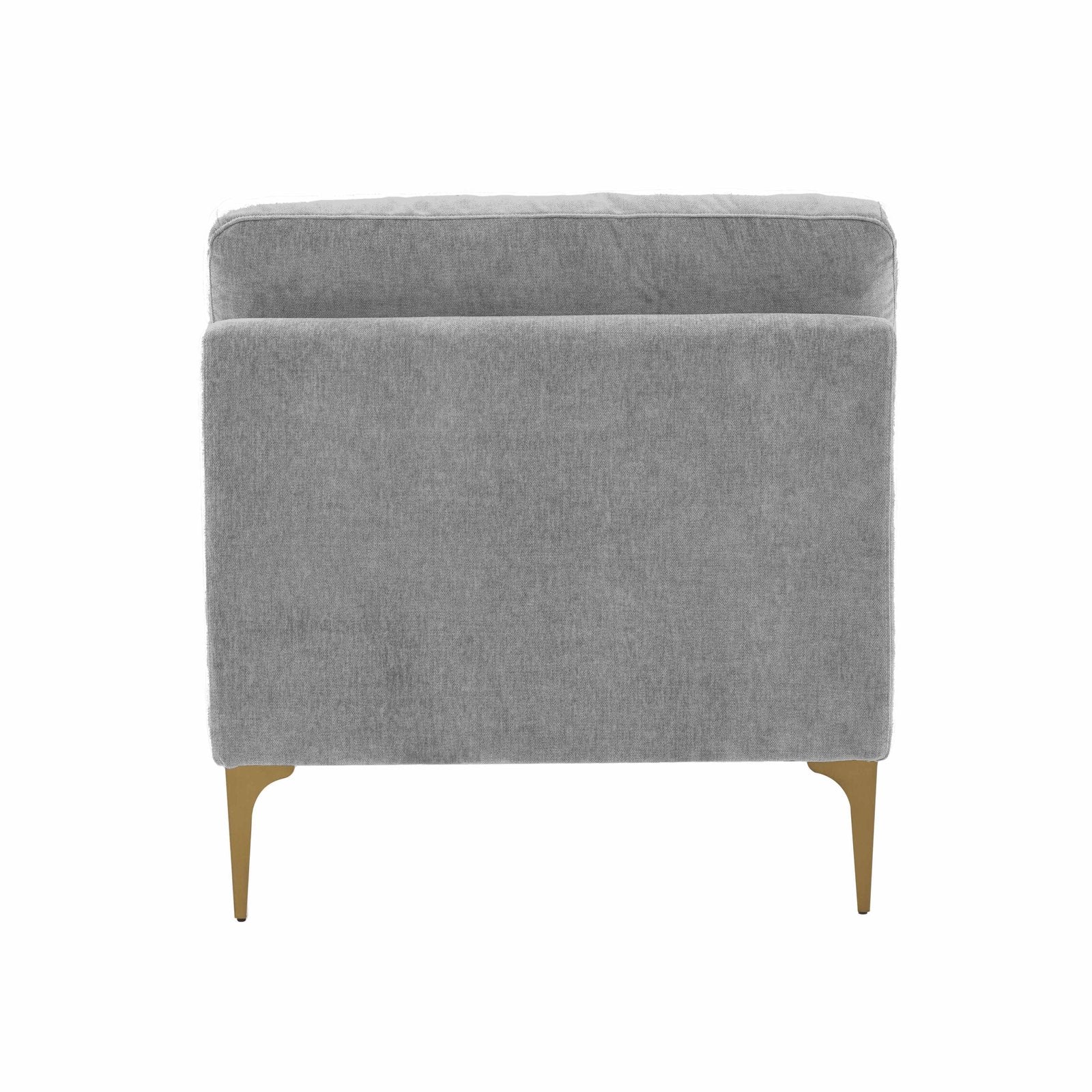 Serena Gray Velvet Armless Chair - Image 4