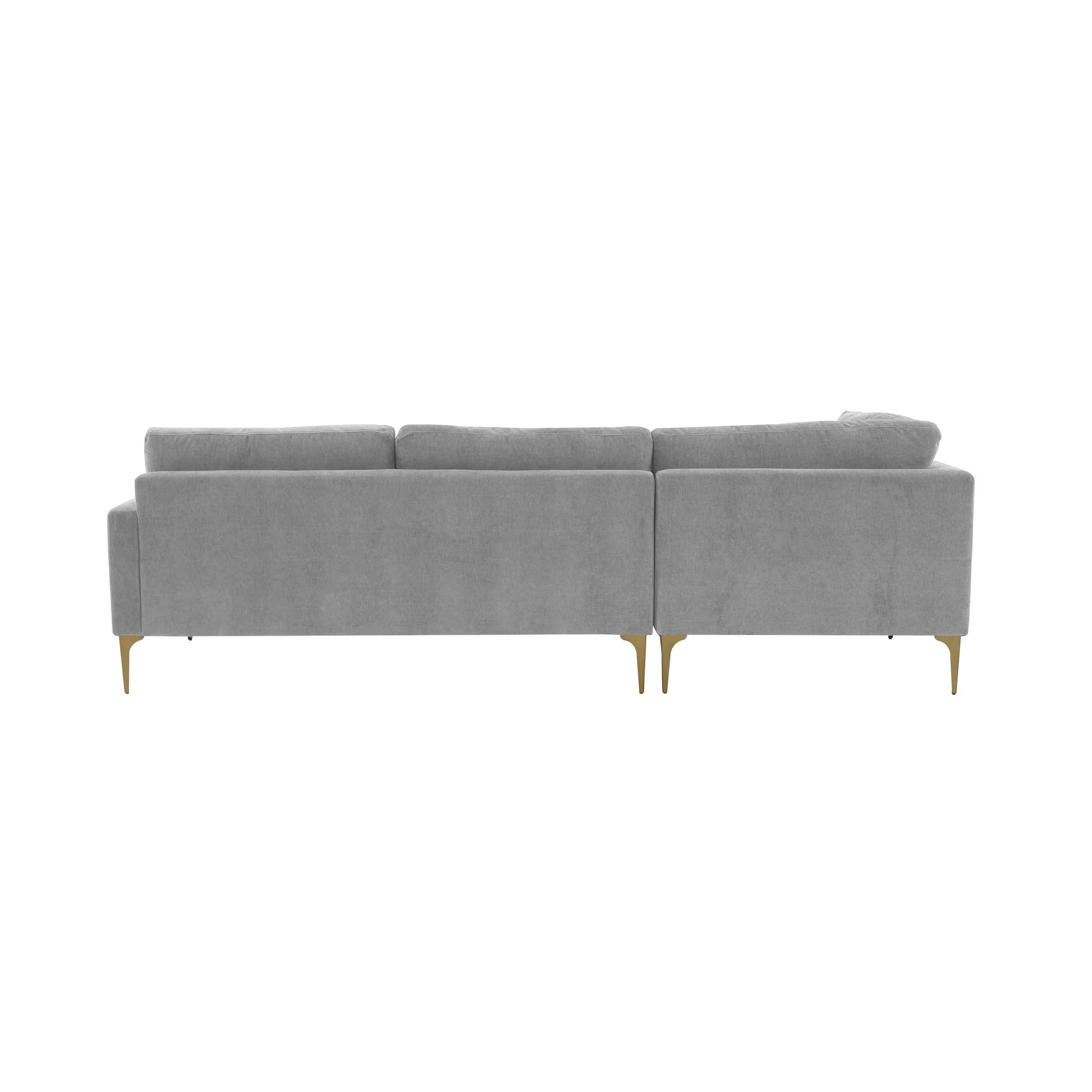 Serena Gray Velvet LAF Chaise Sectional - Image 5