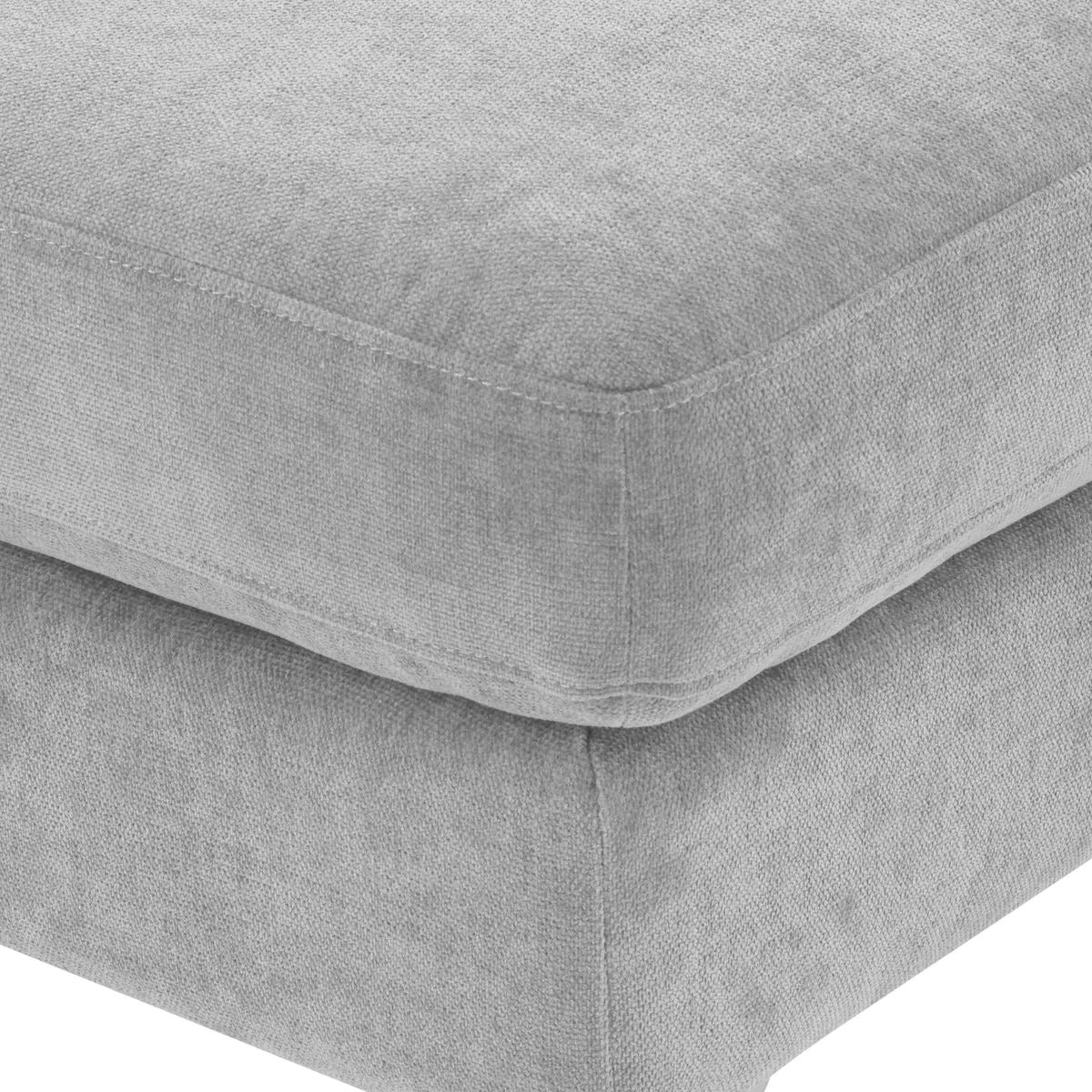 Serena Gray Velvet Ottoman - Image 4