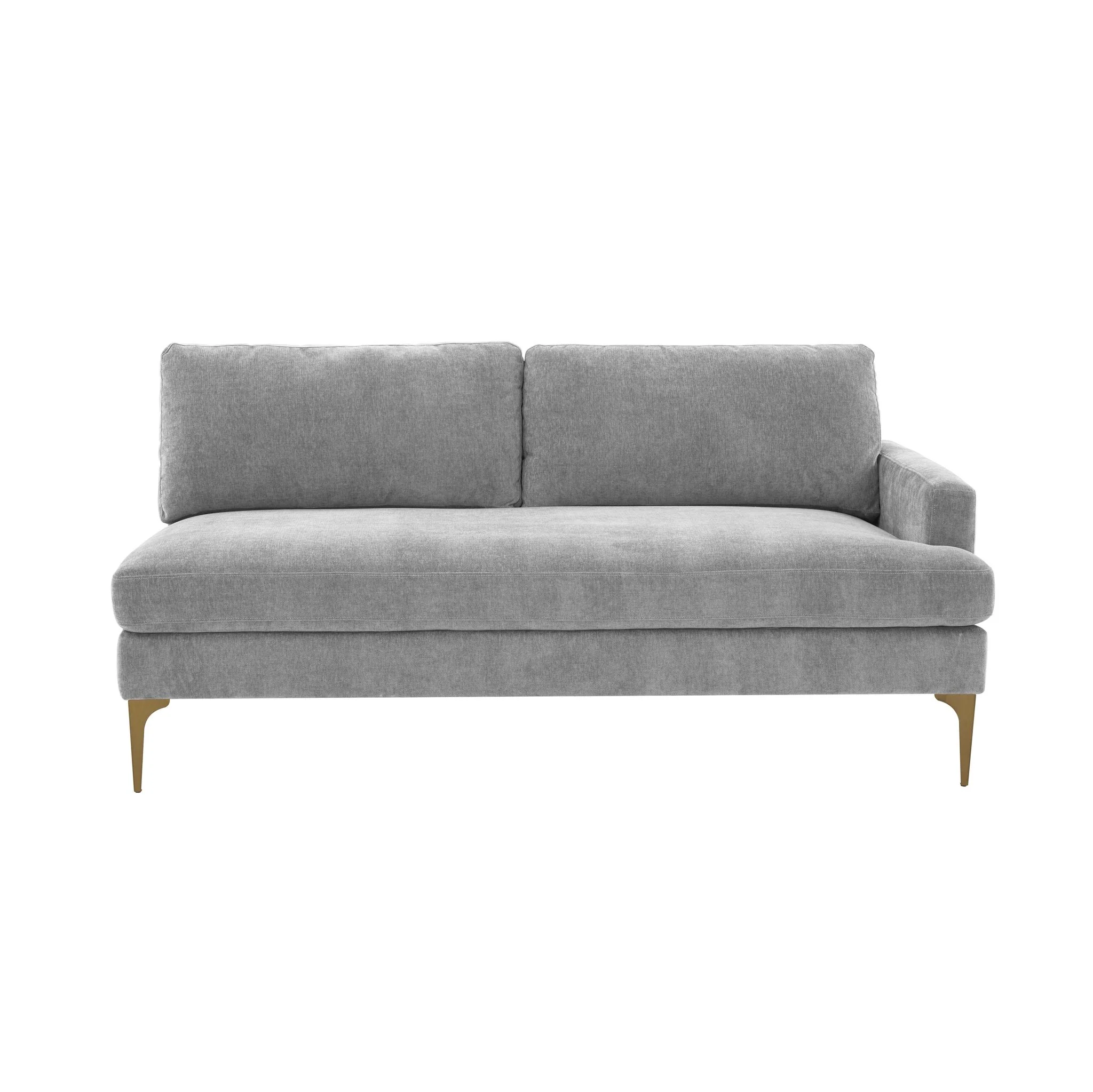 Serena Gray Velvet RAF Loveseat - Image 2