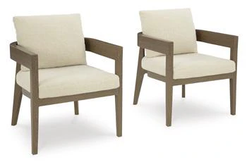 Serene Bay Outdoor Dining Arm Chair with Cushion (Set of 2) - Image 3