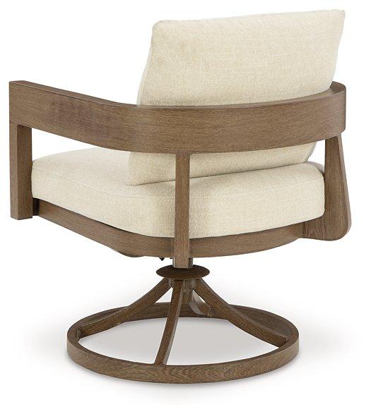 Serene Bay Outdoor Swivel Dining Chair with Cushion (Set of 2) - Image 8