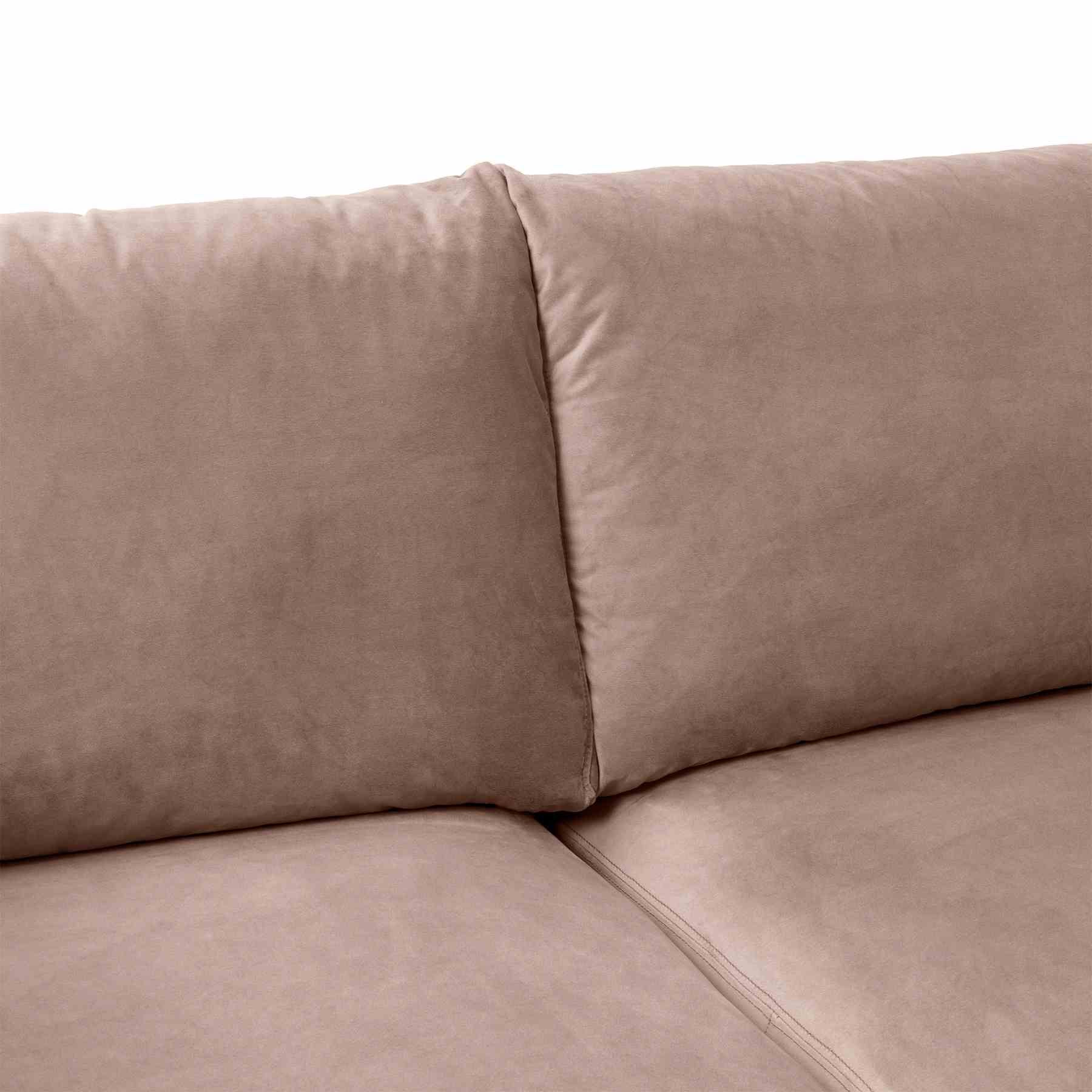 Serenity 79" Mauve Velvet Sofa with Black Metal Legs - Image 7