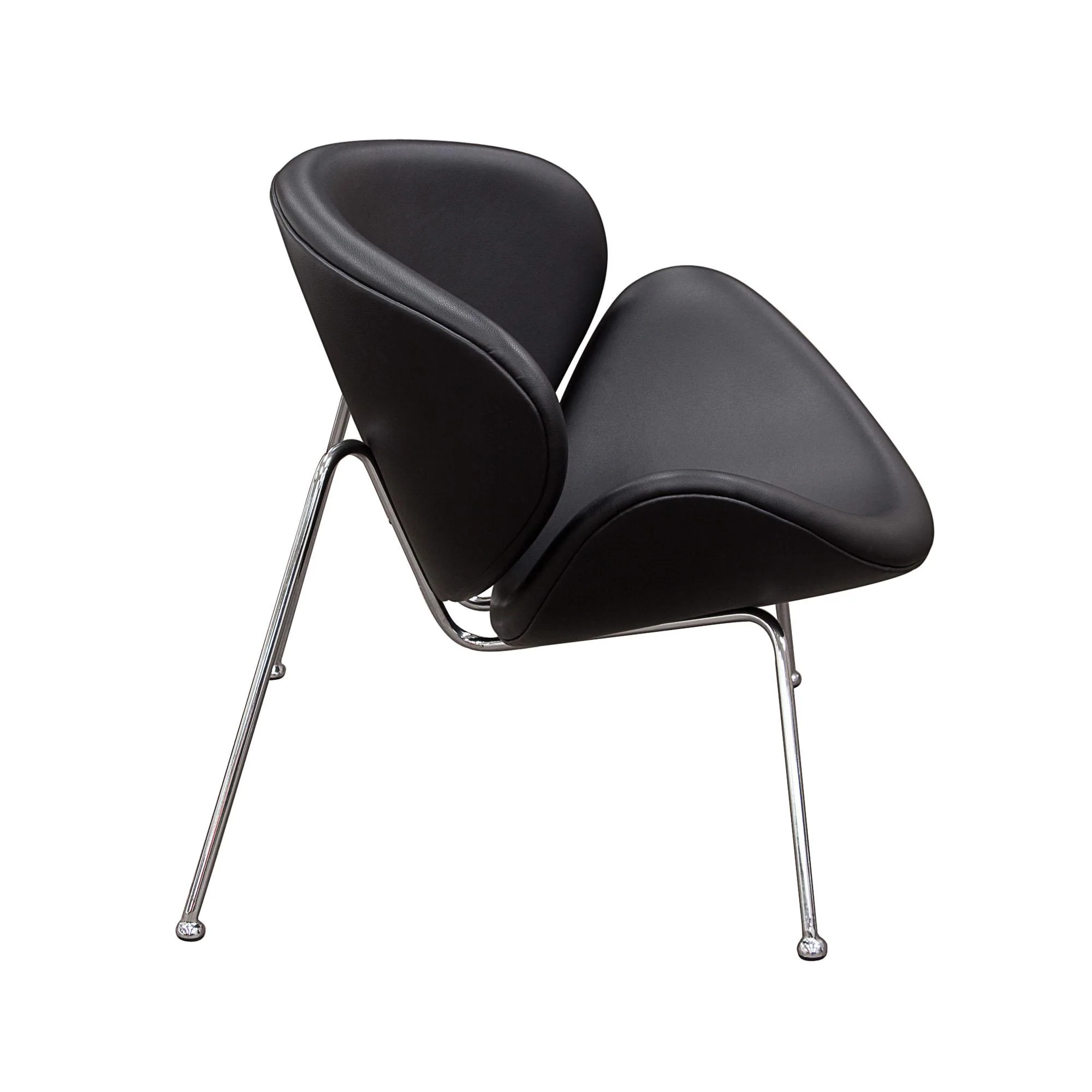 Set of (2) Roxy Black Accent Chair with Chrome Frame by Diamond Sofa - Image 4