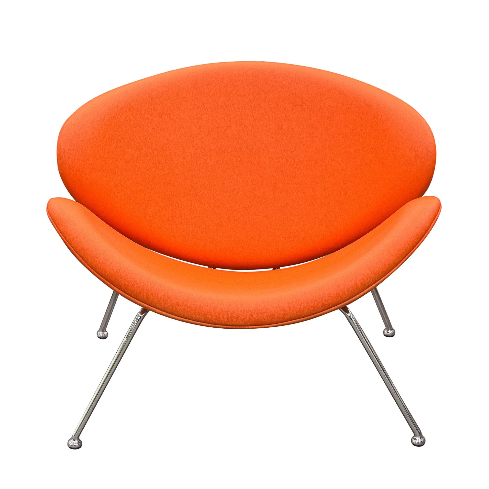 Set of (2) Roxy Orange Accent Chair with Chrome Frame by Diamond Sofa - Image 2