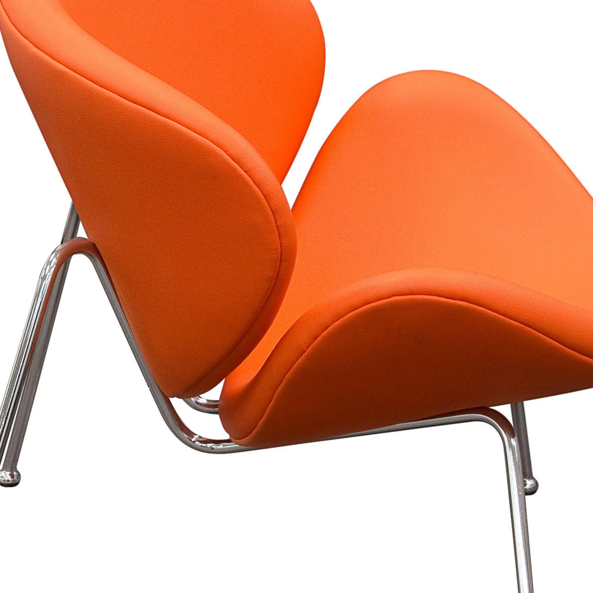 Set of (2) Roxy Orange Accent Chair with Chrome Frame by Diamond Sofa - Image 6