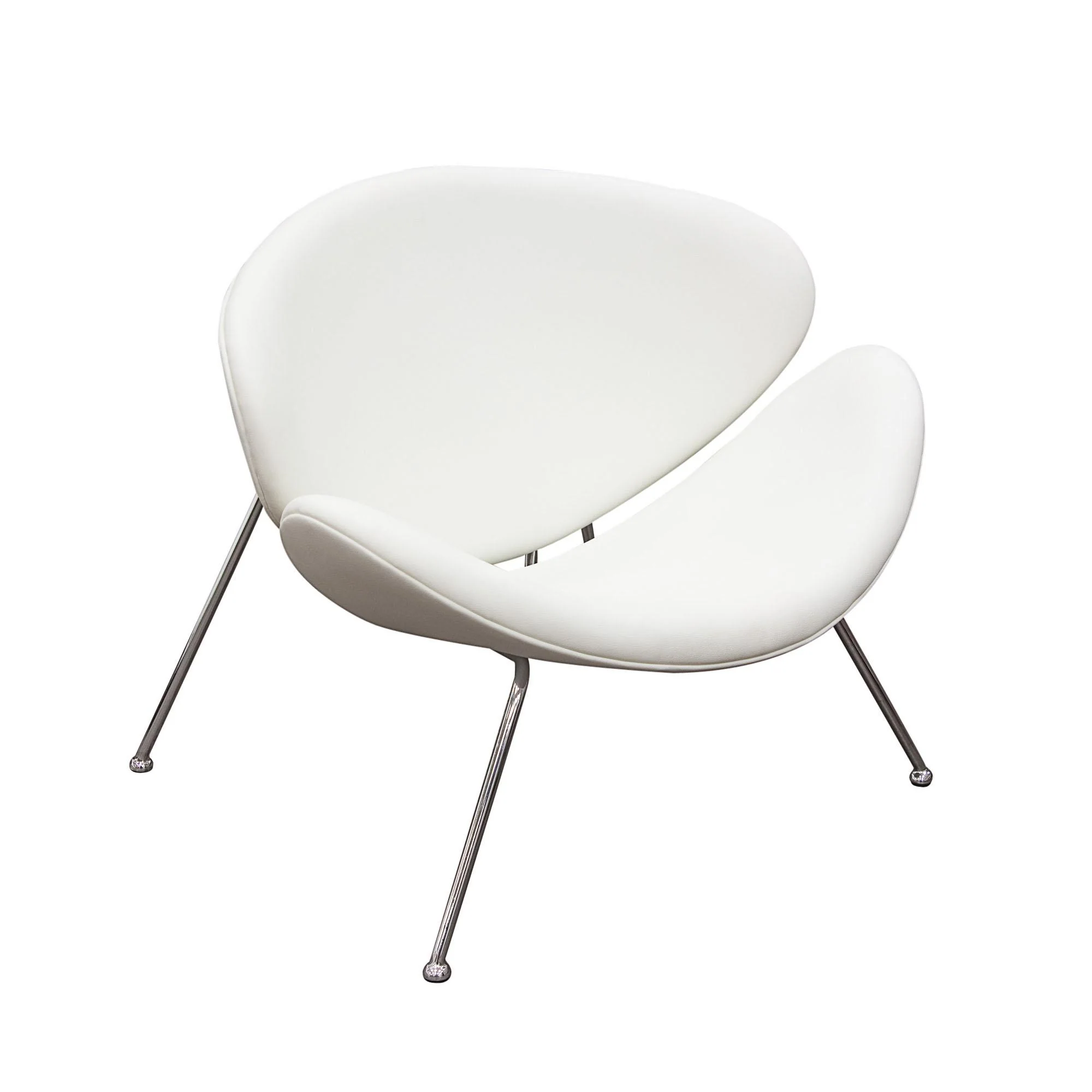 Set of (2) Roxy White Accent Chair with Chrome Frame by Diamond Sofa - Image 3