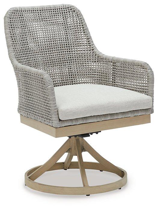 Seton Creek Outdoor Swivel Dining Chair (Set of 2) - Image 5