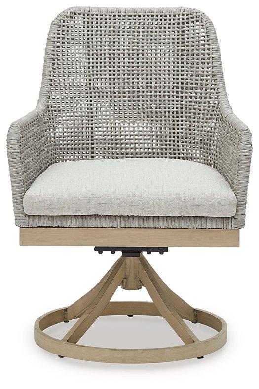 Seton Creek Outdoor Swivel Dining Chair (Set of 2) - Image 6