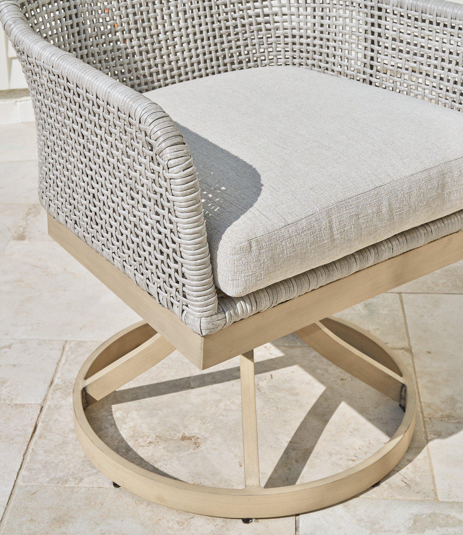 Seton Creek Outdoor Swivel Dining Chair (Set of 2) - Image 9