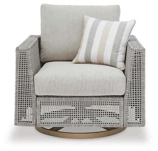 Seton Creek Outdoor Swivel Lounge with Cushion - Image 5