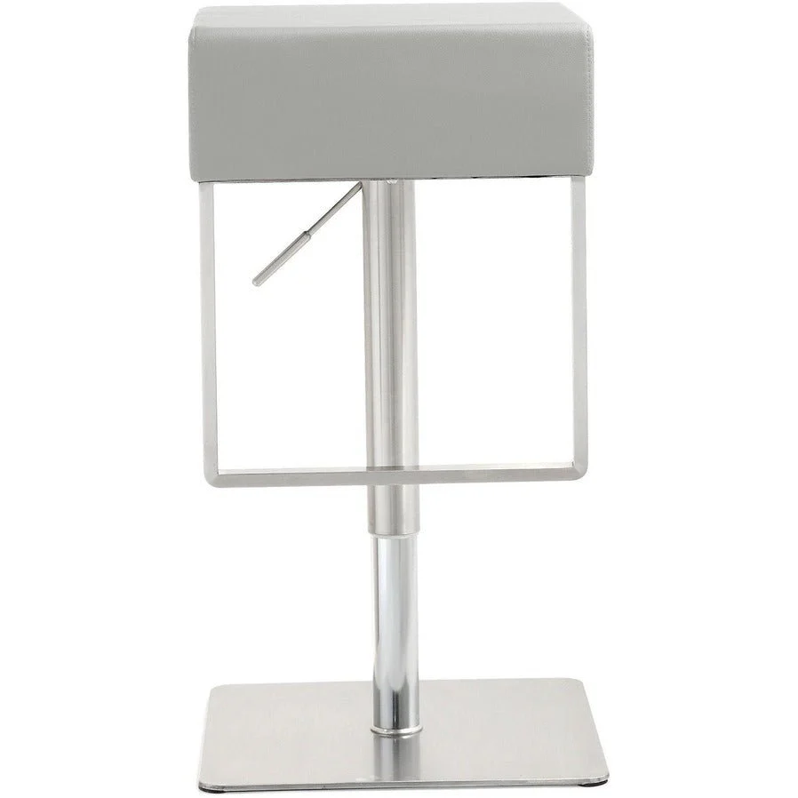 Seville Light Grey Performance Vegan Leather Adjustable Barstool - Image 3
