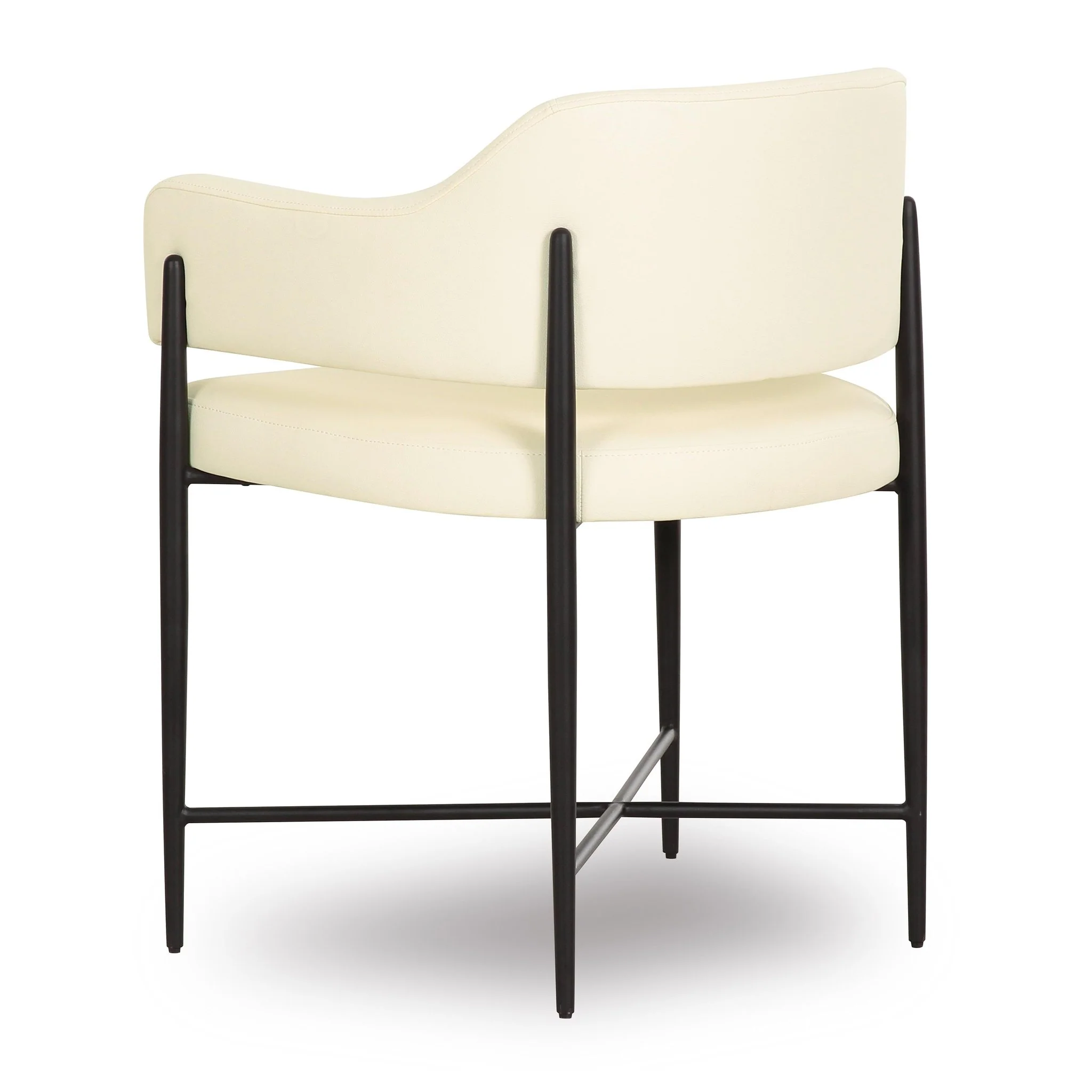 Sezanne Cream Vegan Leather Dining Chair - Image 4