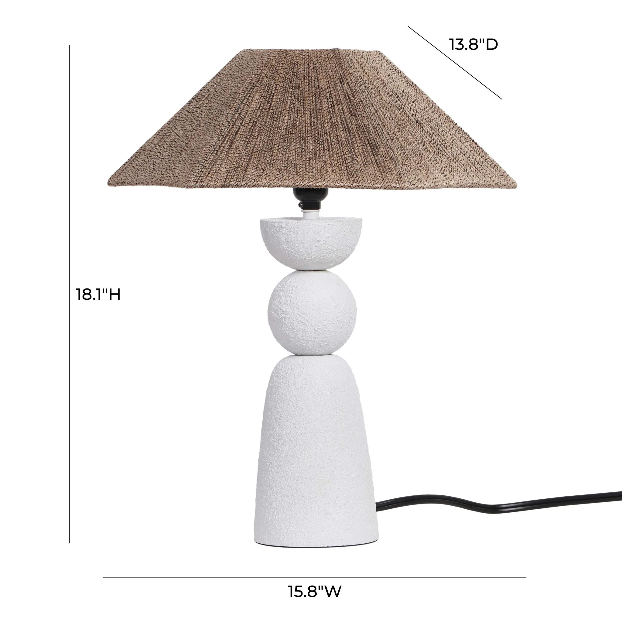 Shabby Natural Rope Table Lamp - Image 7