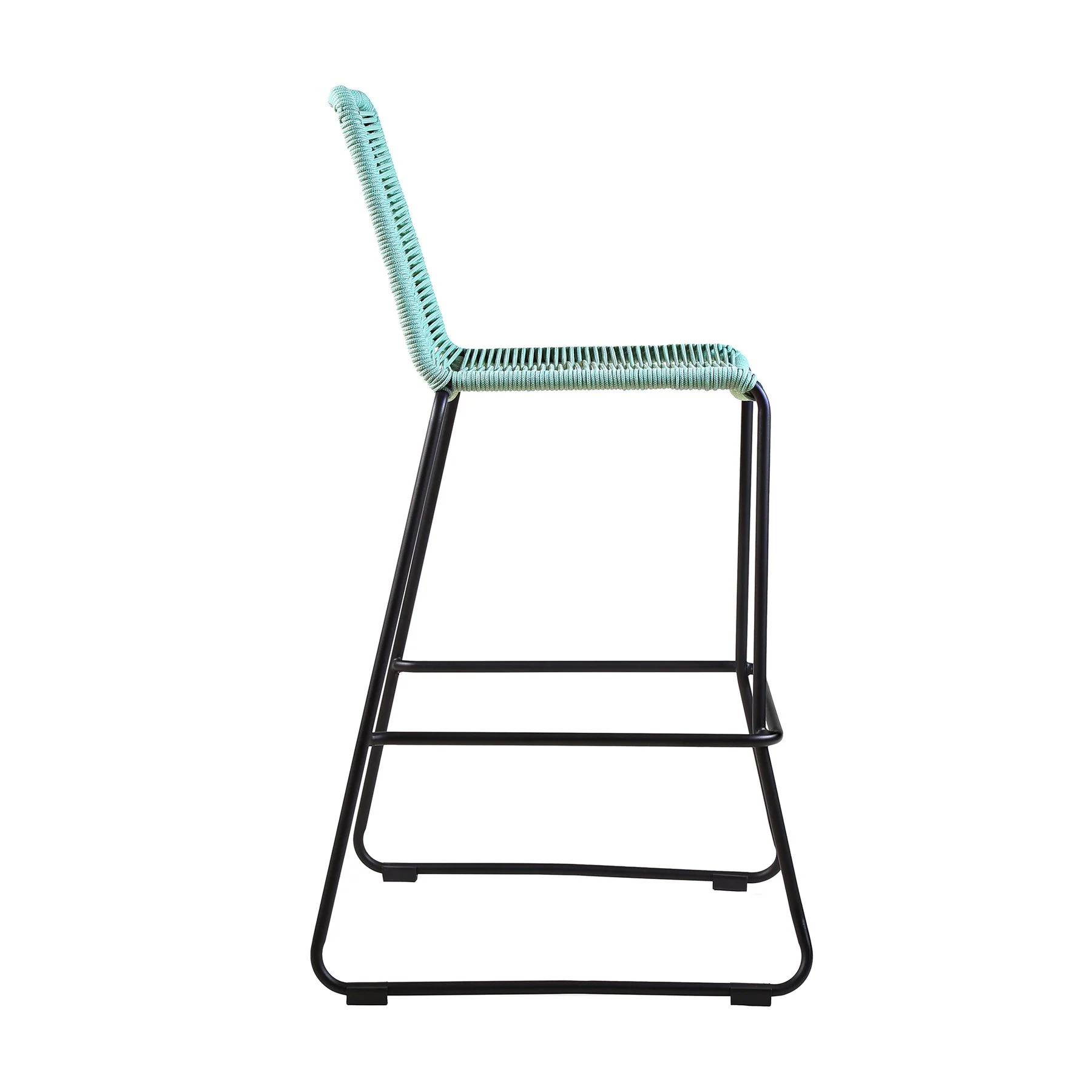 Shasta 26" Outdoor Metal and Wasabi Rope Stackable Counter Stool - Set of 2 - Image 3