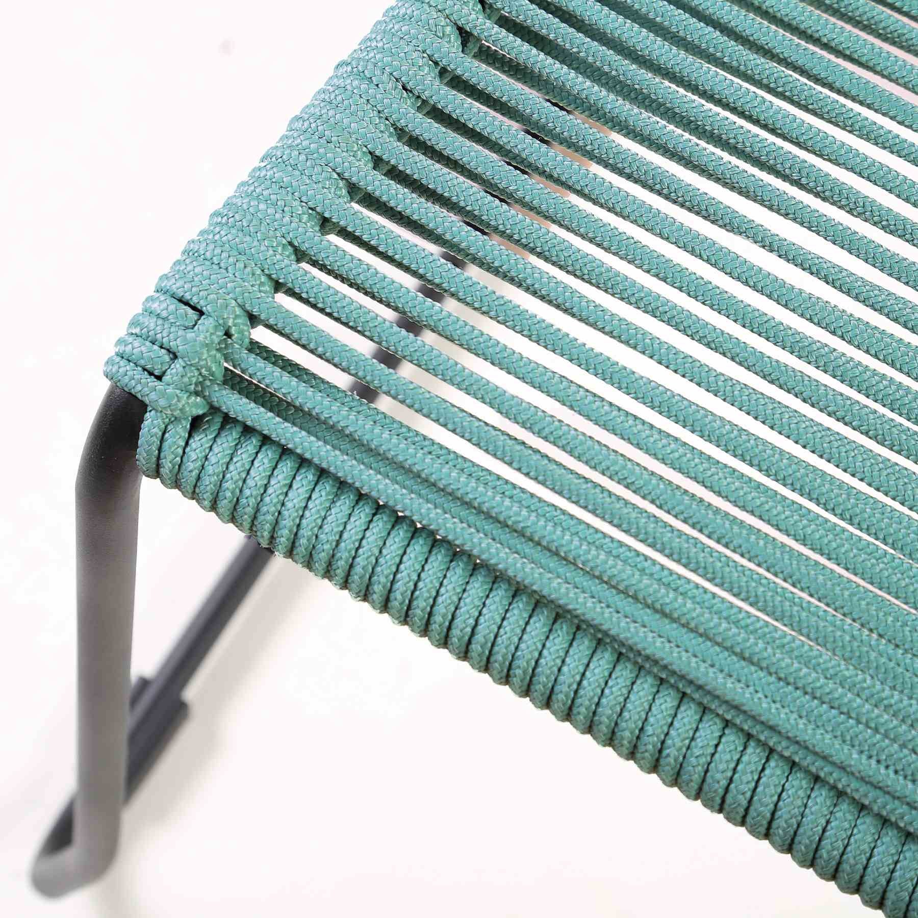 Shasta 26" Outdoor Metal and Wasabi Rope Stackable Counter Stool - Set of 2 - Image 7