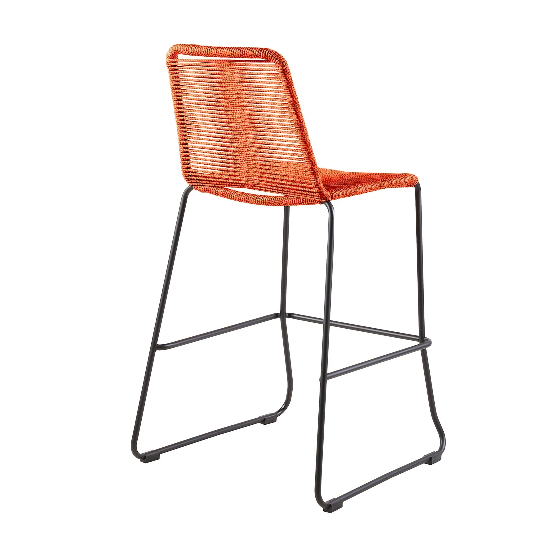 Shasta 30" and 26" Outdoor Metal and Rope Stackable Barstool - Image 4
