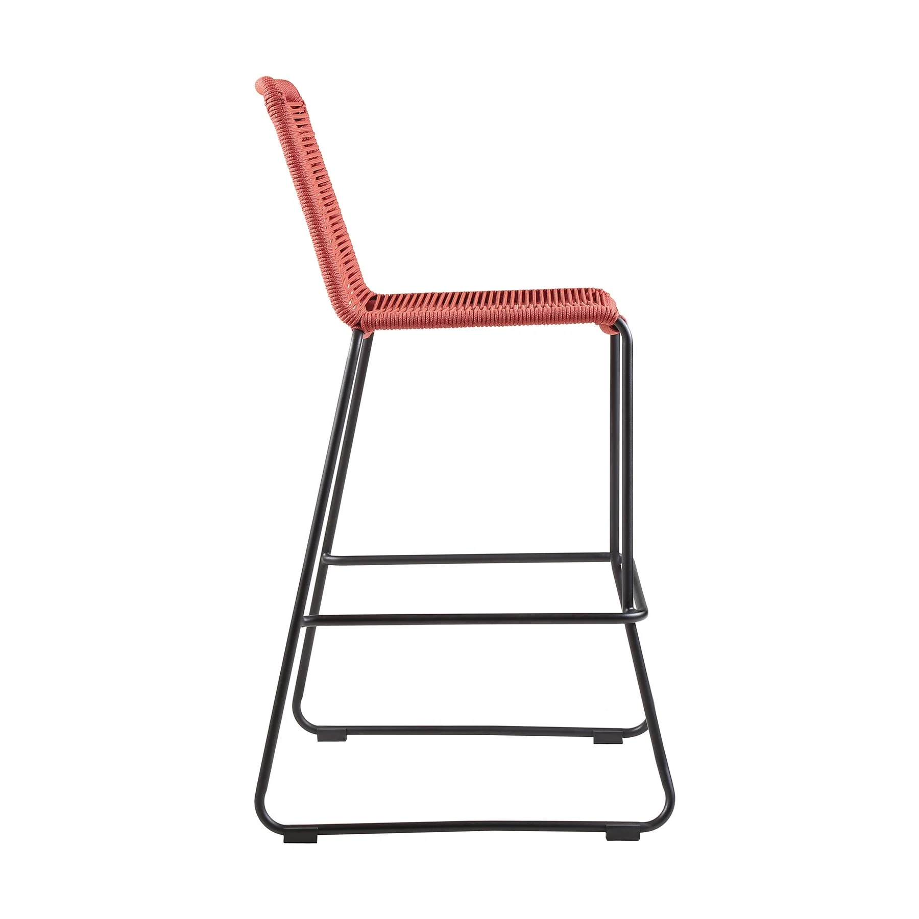 Shasta 30" and 26" Outdoor Metal and Rope Stackable Barstool - Image 3