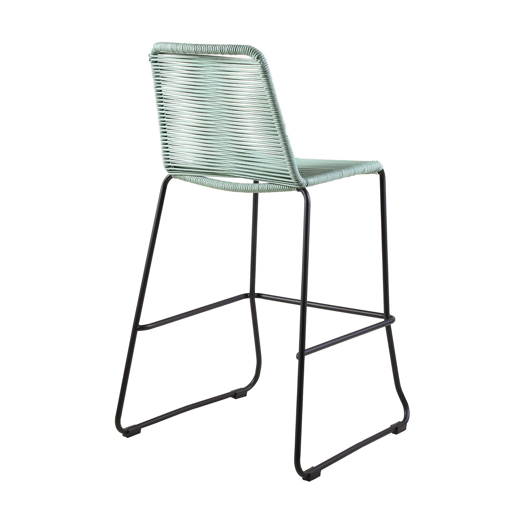 Shasta 30" and 26" Outdoor Metal and Rope Stackable Barstool - Image 4