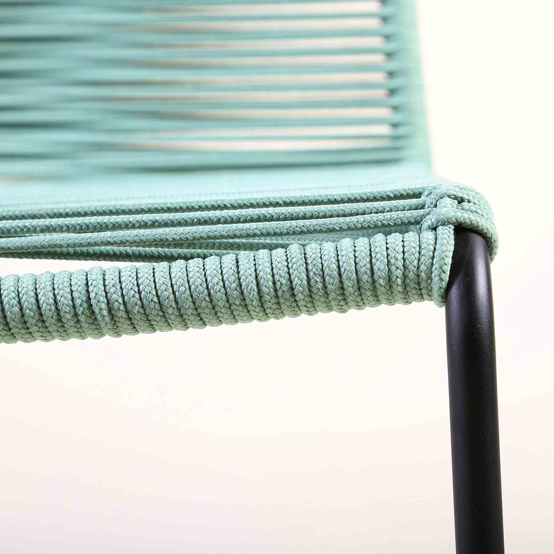 Shasta 30" and 26" Outdoor Metal and Rope Stackable Barstool - Image 6