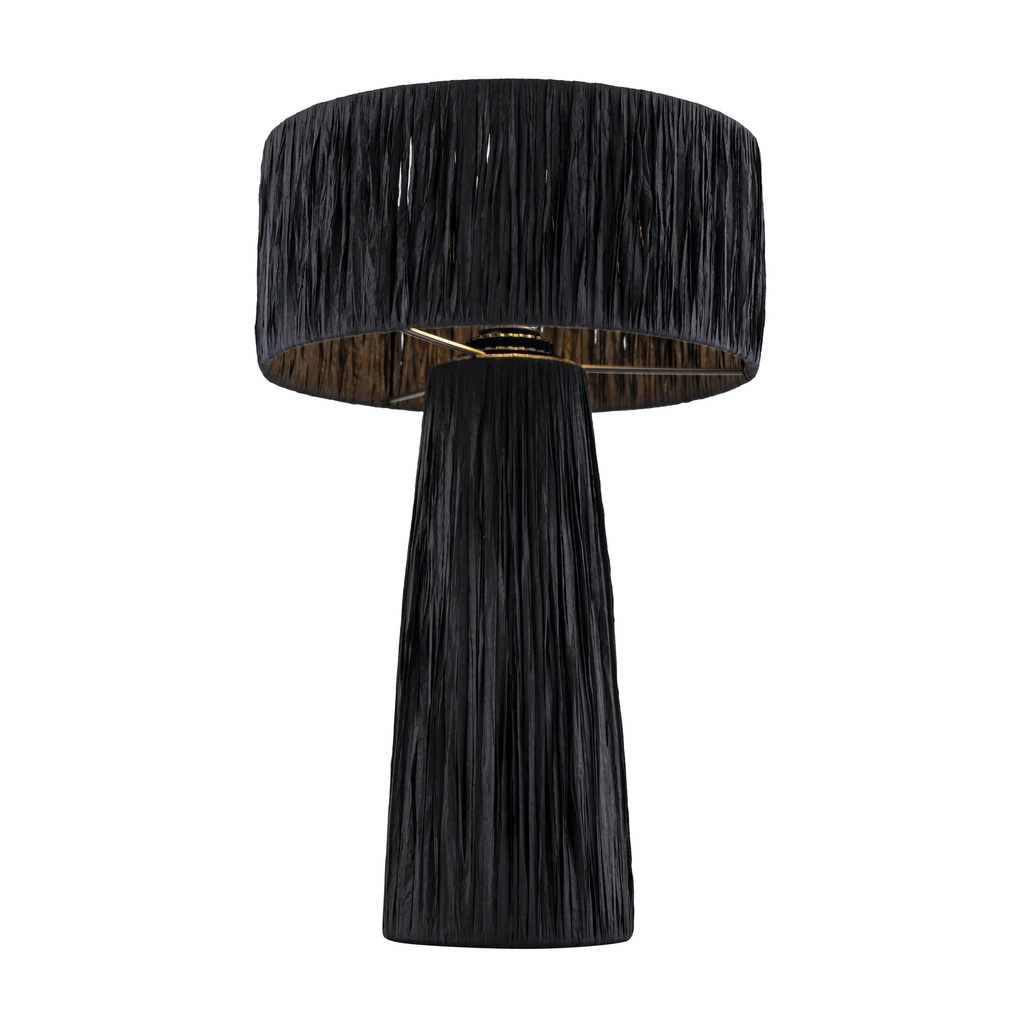 Shelby Raffia Black Table Lamp - Image 4