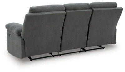 Side-Swipe Reclining Sofa with Drop Down Table - Image 8