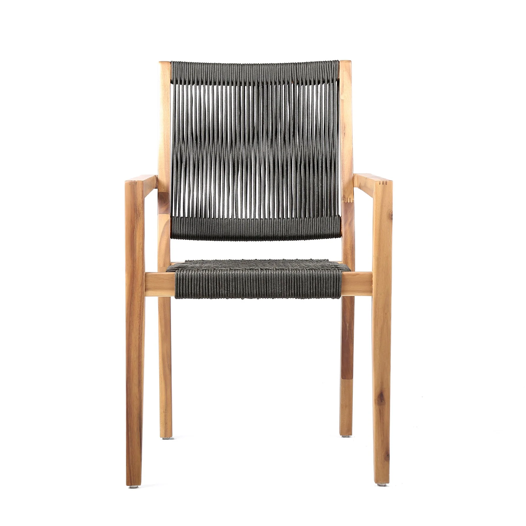 Sienna and Madsen 5 Piece Outdoor Eucalyptus Dining Set with Teak Finish - Image 3