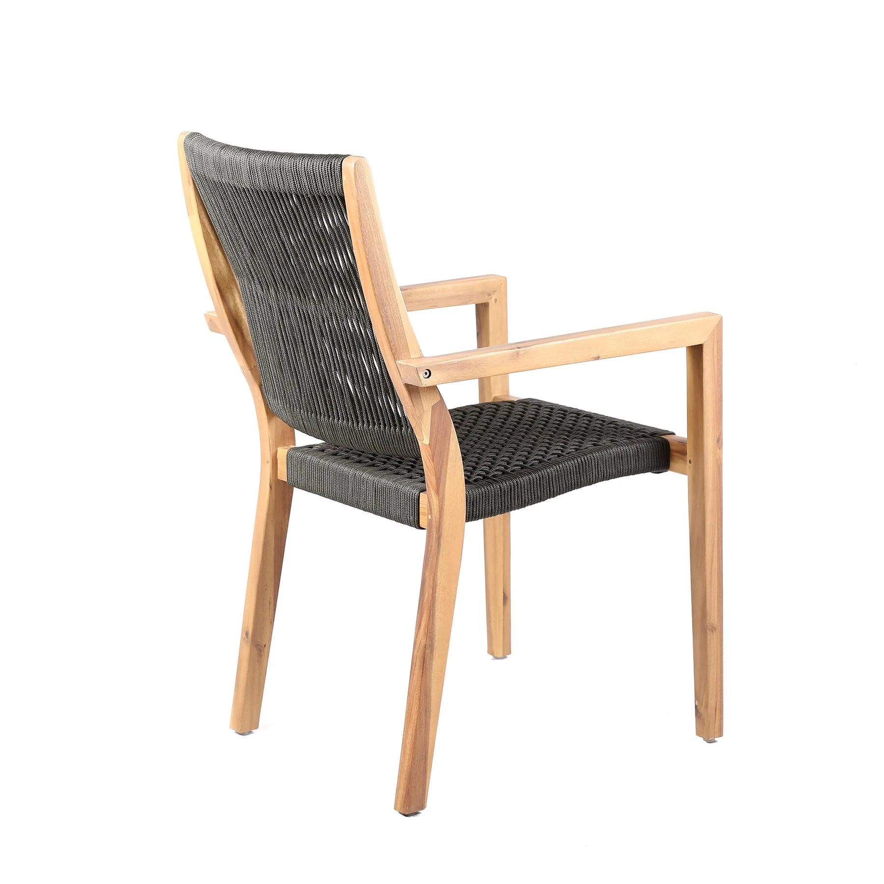 Sienna and Madsen 5 Piece Outdoor Eucalyptus Dining Set with Teak Finish - Image 4