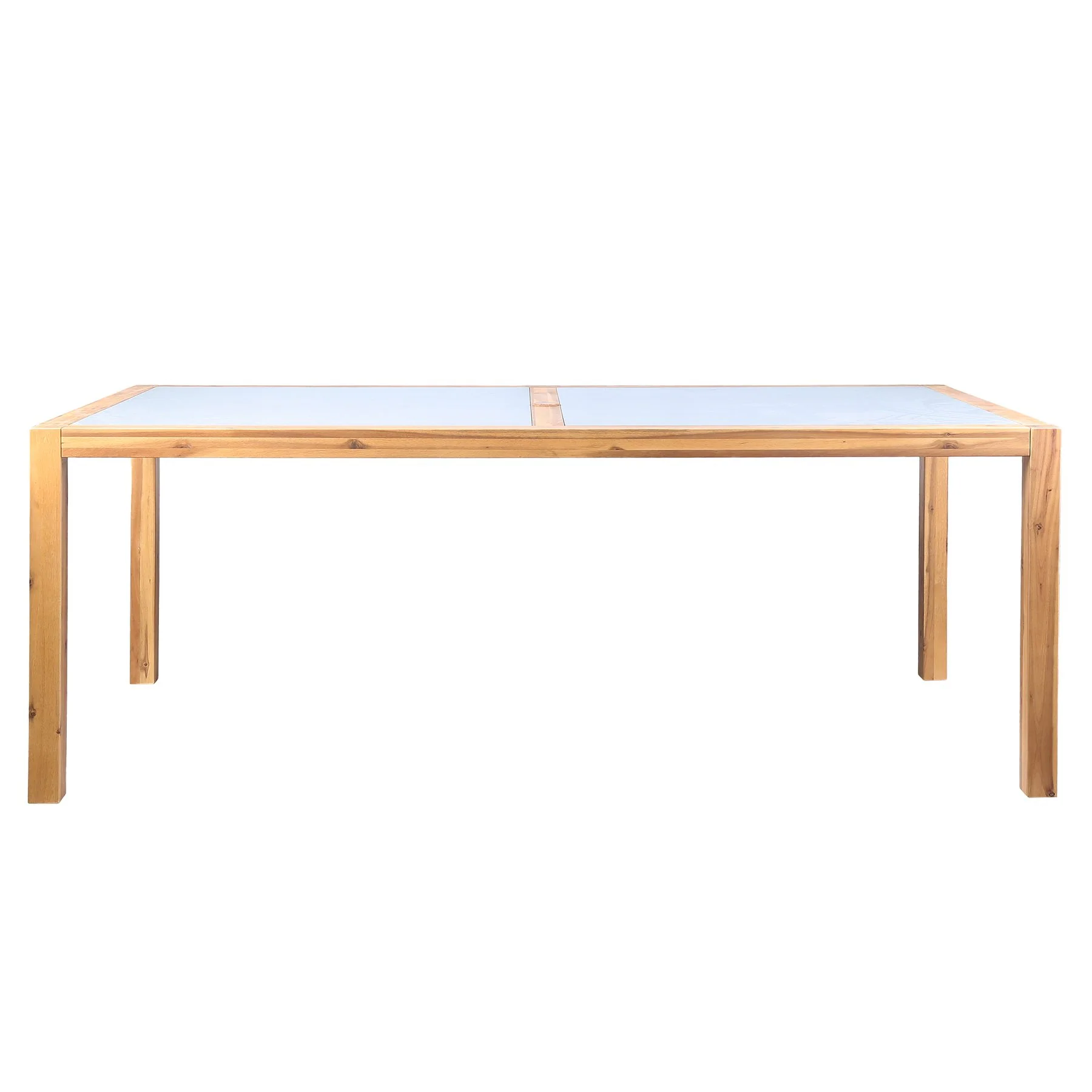 Sienna and Madsen 5 Piece Outdoor Eucalyptus Dining Set with Teak Finish - Image 5