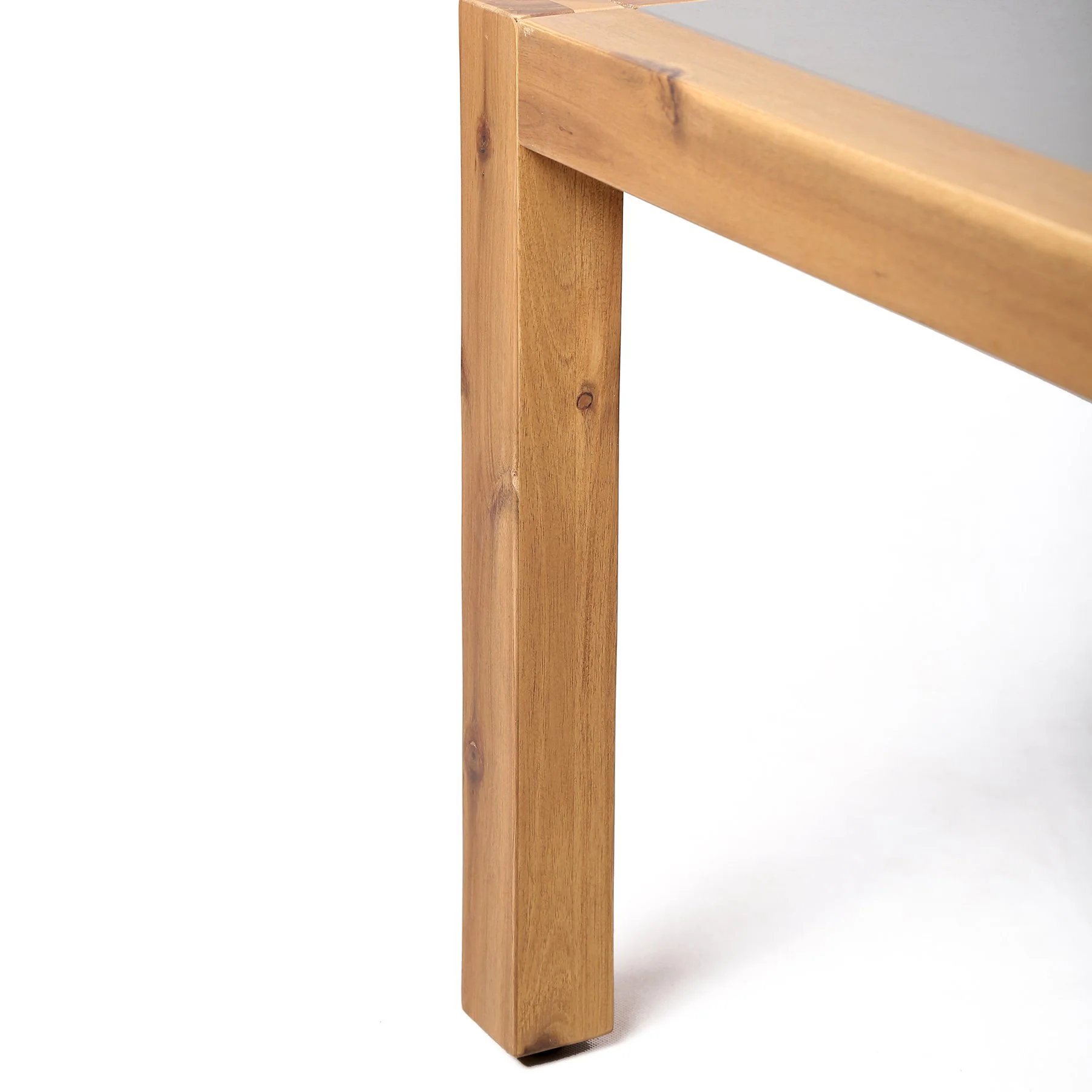 Sienna Outdoor Coffee Table with Teak Finish and Stone Top - Image 4