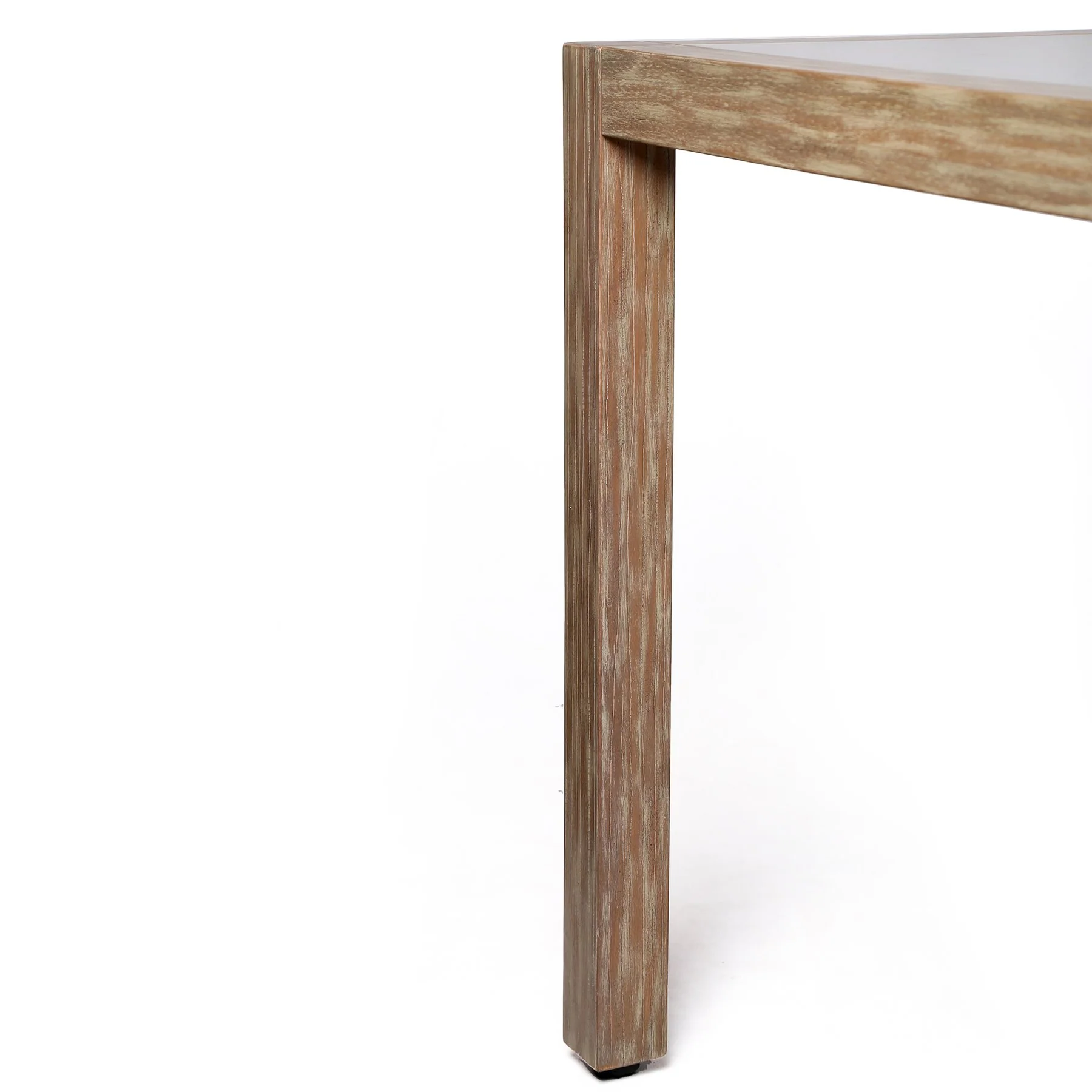 Sienna Outdoor Eucalyptus Dining Table with Teak Finish and Gray Super Stone Top - Image 6