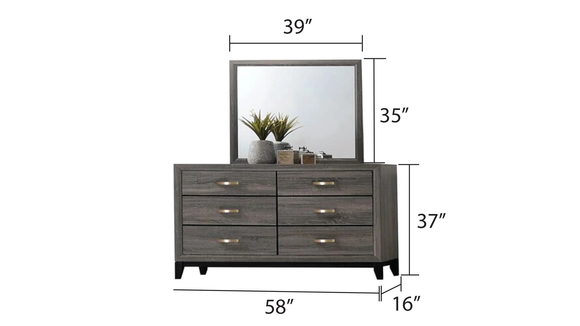 Sierra 4 Pc king Bed Gray - Image 6