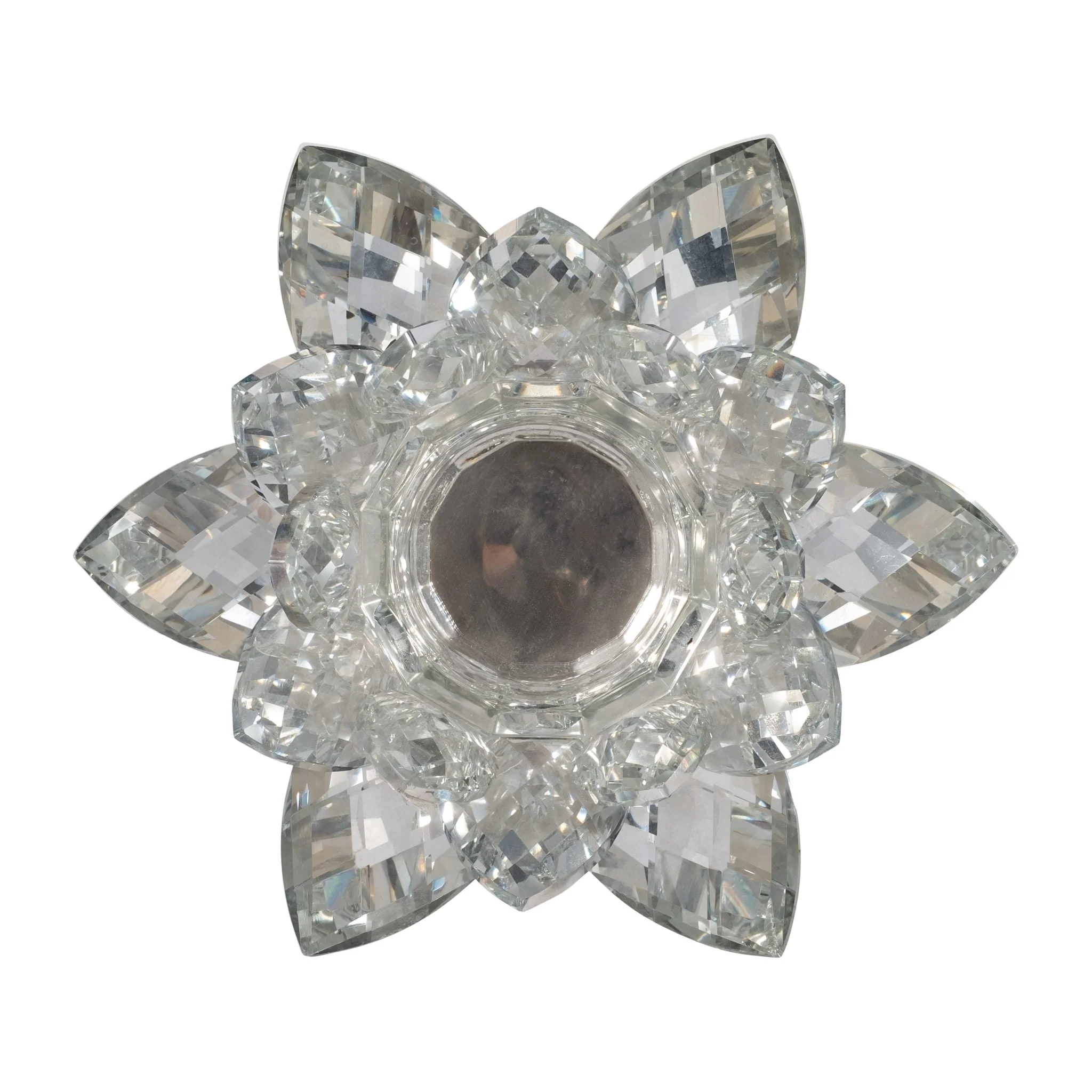 Silver Crystal Lotus Candle Holder 8 - Image 5