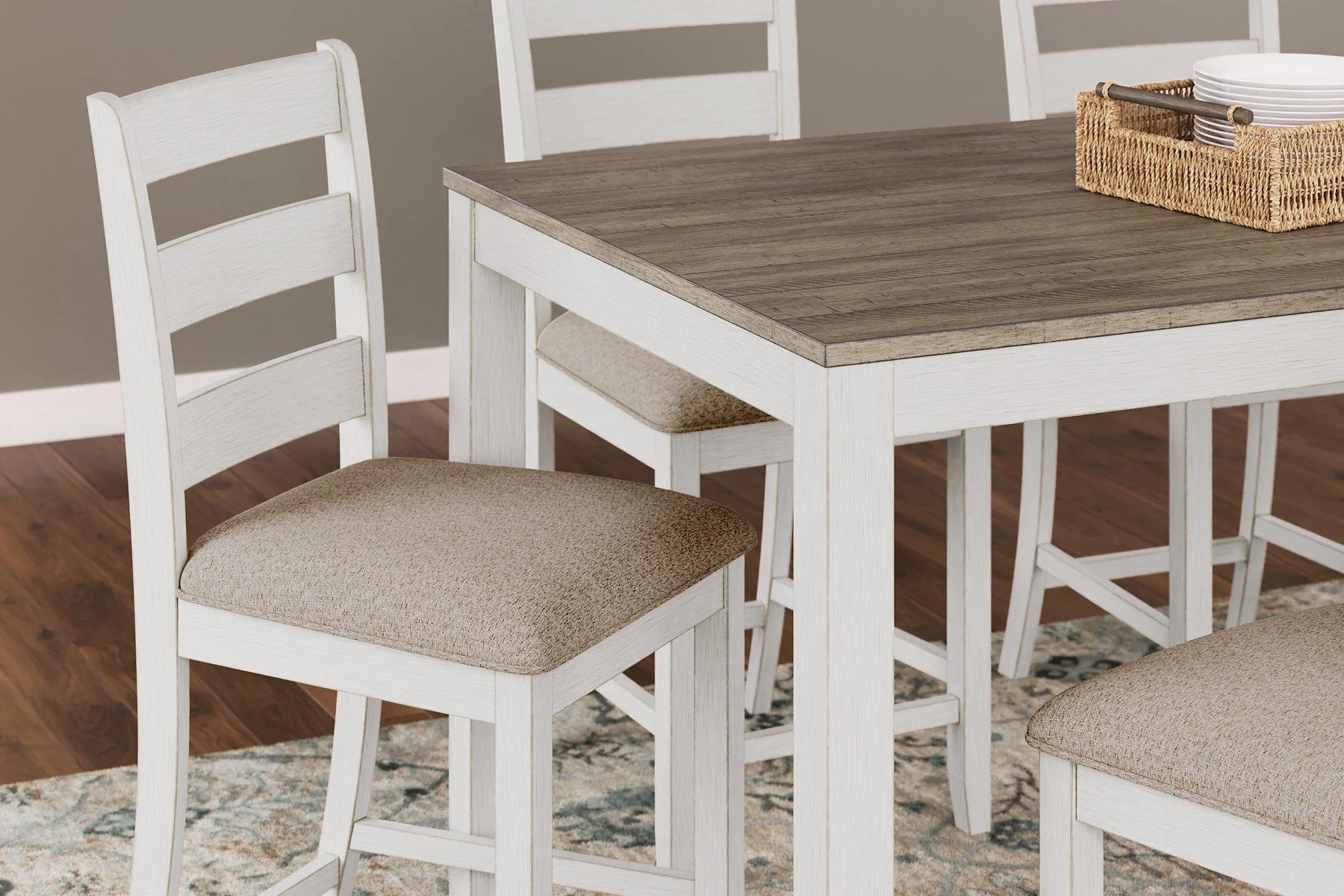 Skempton Counter Height Dining Table and Bar Stools (Set of 7) - Image 9