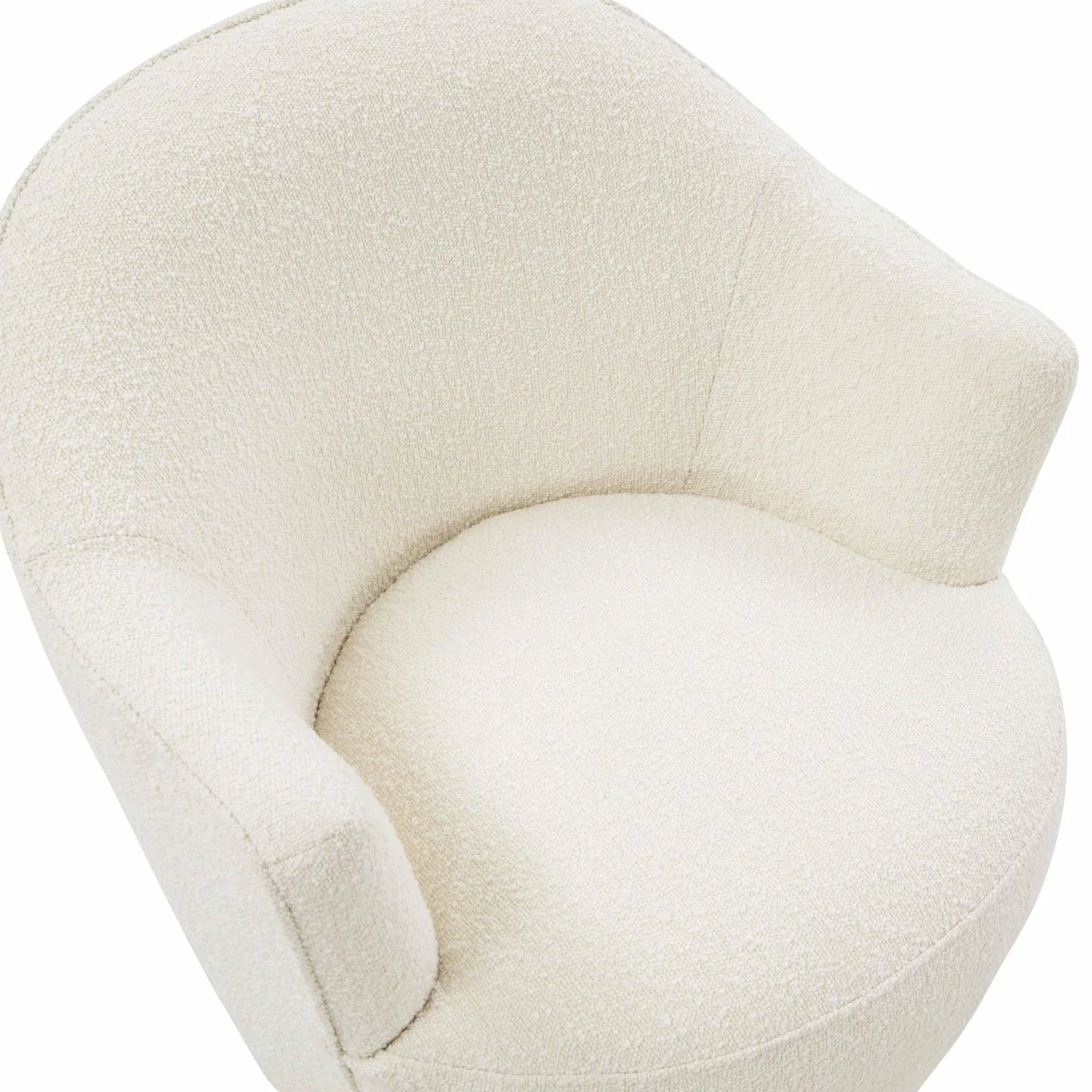 Skyla Cream Boucle Swivel Chair - Image 6